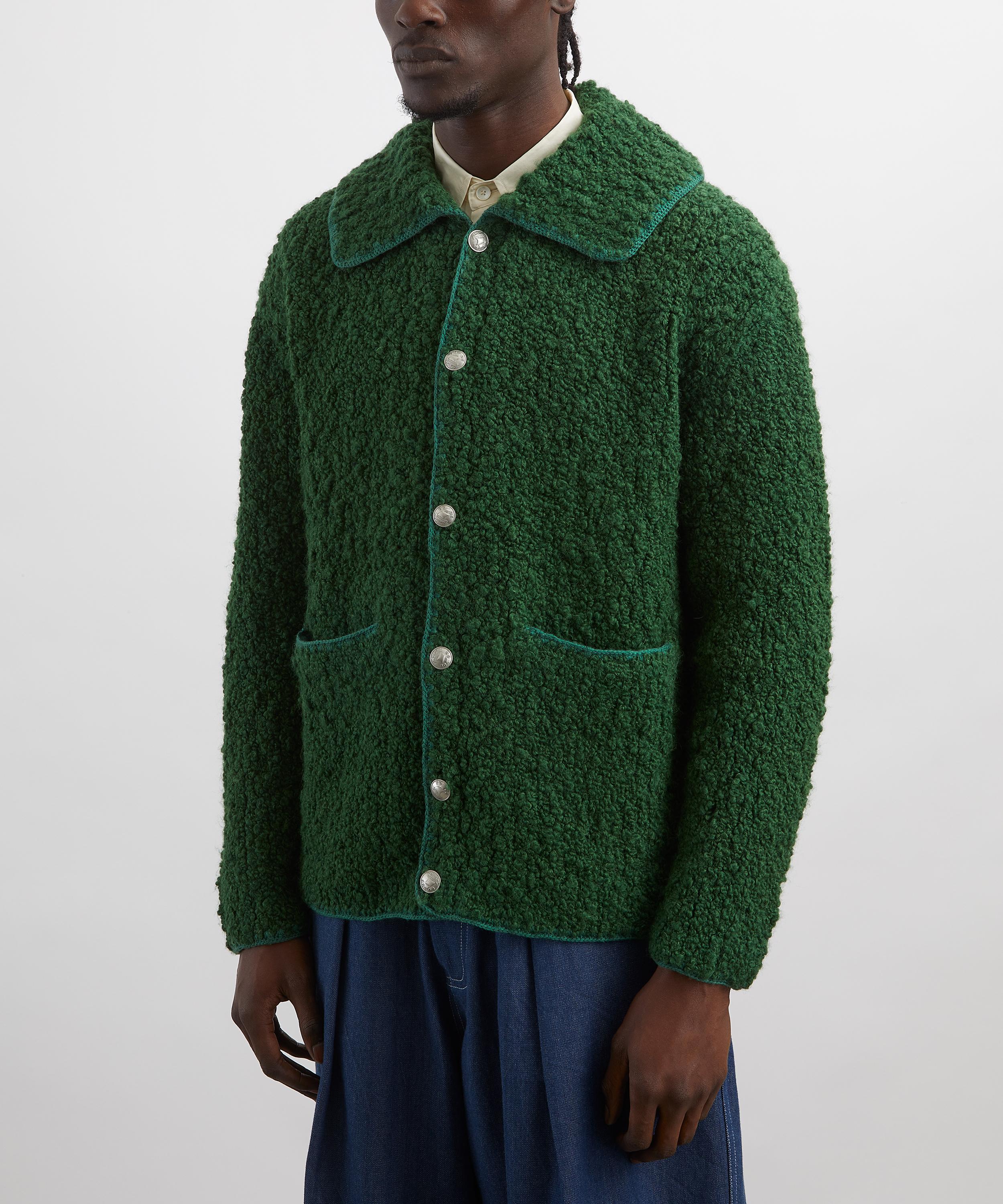 Bode - Green Boucl&eacute; Moppet Cardigan image number 2