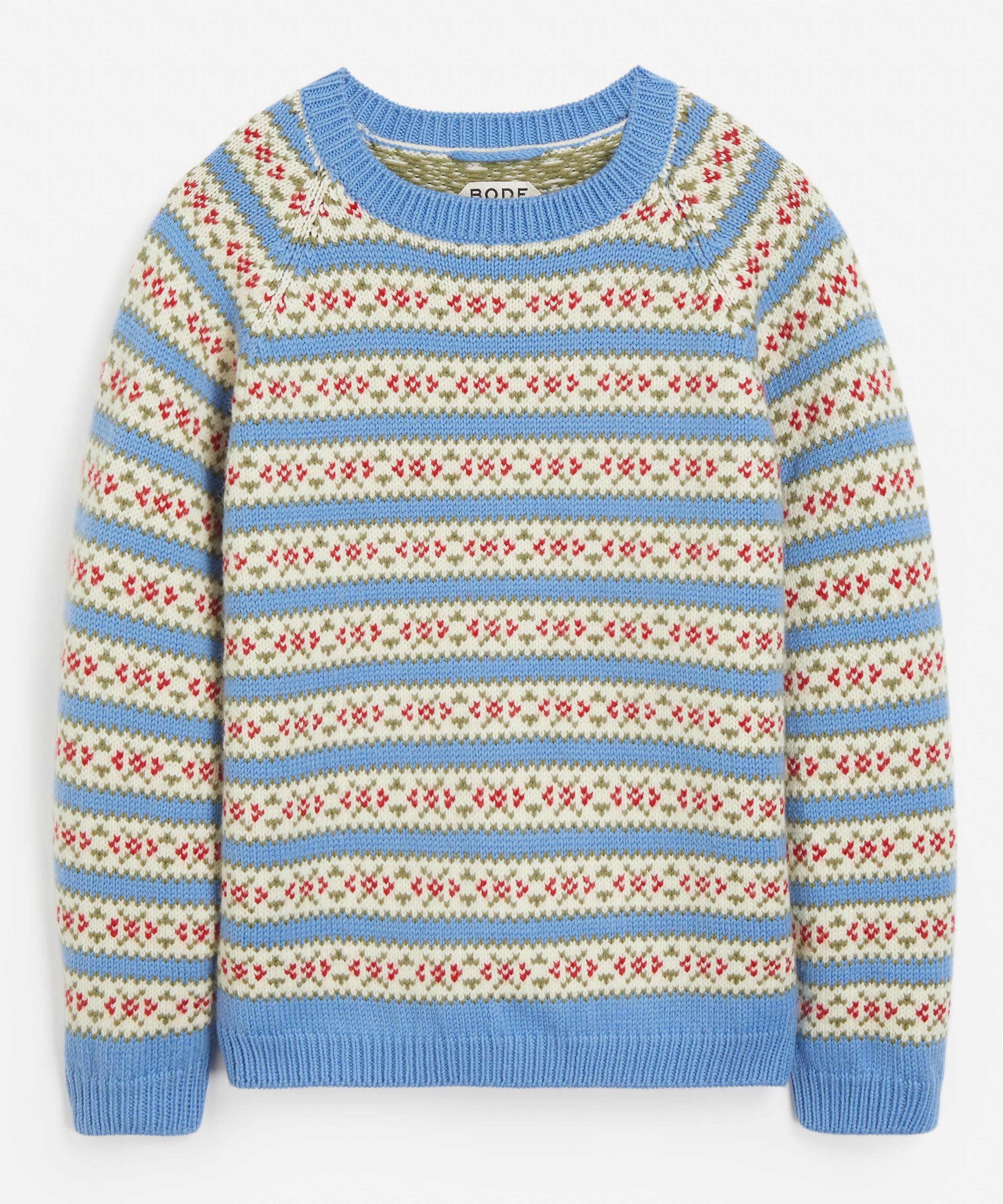 Bode - Wedgewood Jacquard Wool Jumper