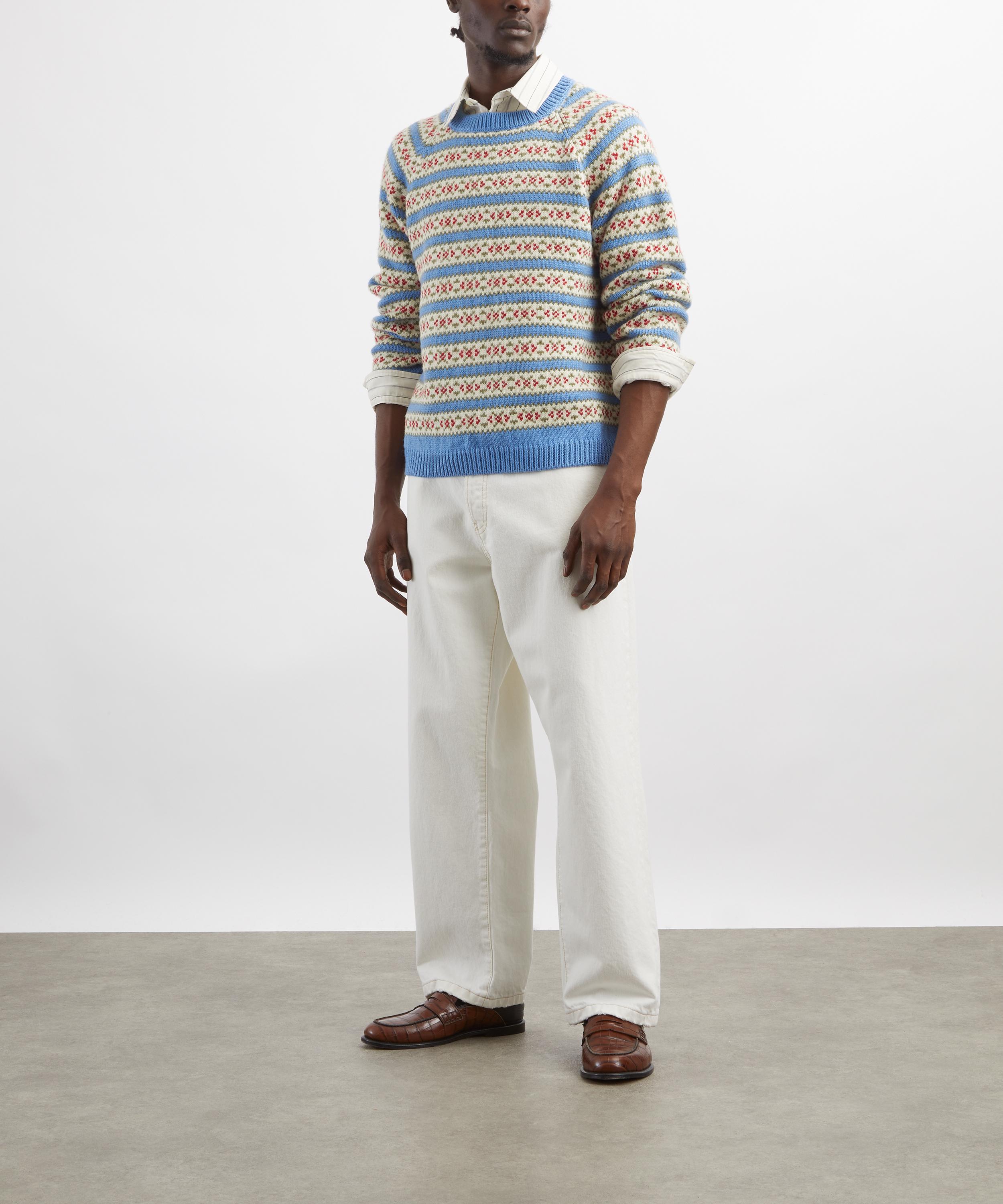 Bode - Wedgewood Jacquard Wool Jumper image number 1