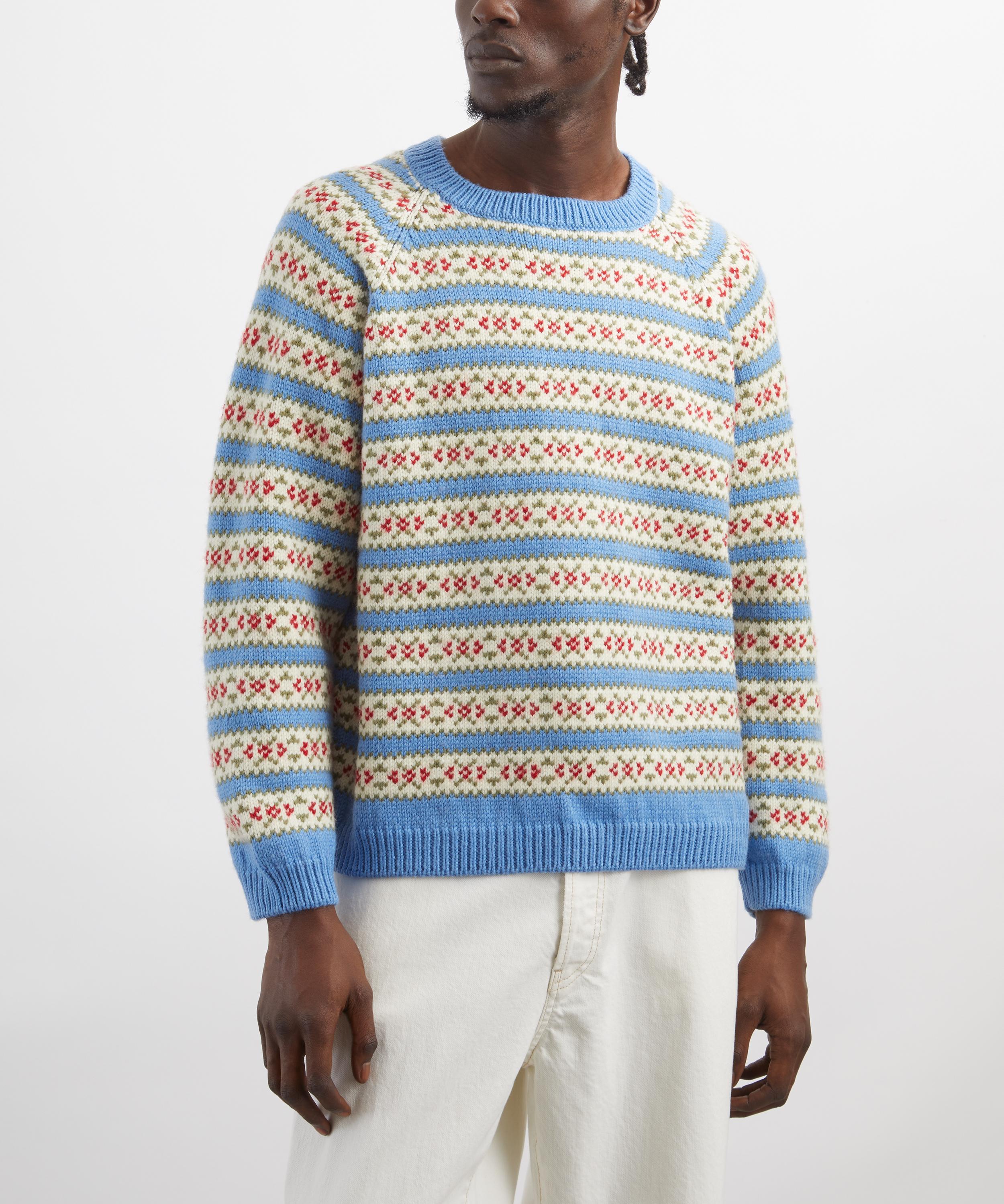 Bode - Wedgewood Jacquard Wool Jumper image number 2