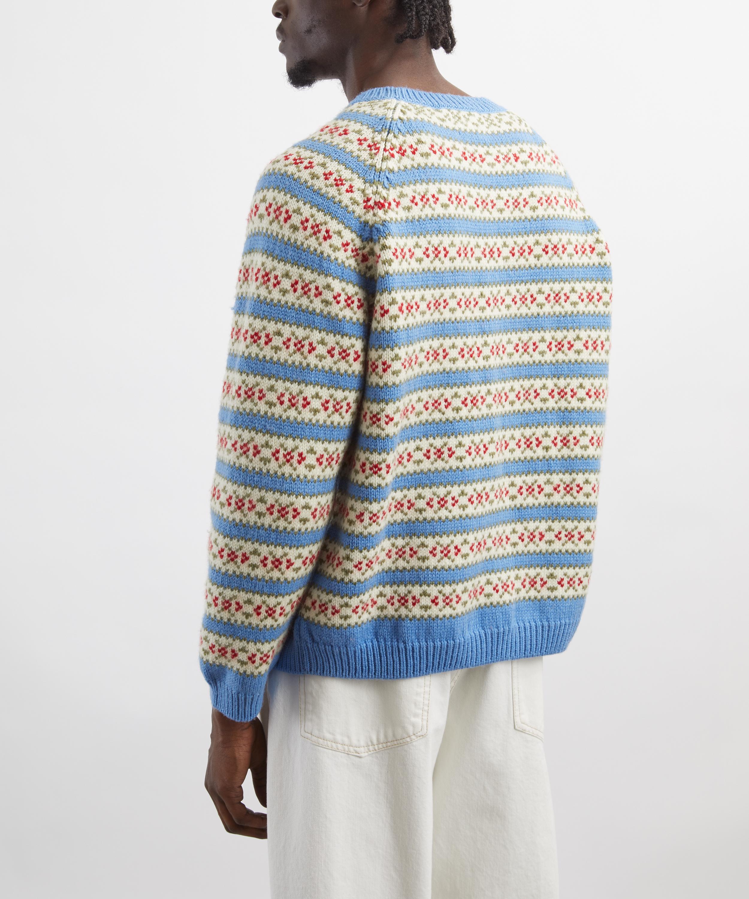 Bode - Wedgewood Jacquard Wool Jumper image number 3