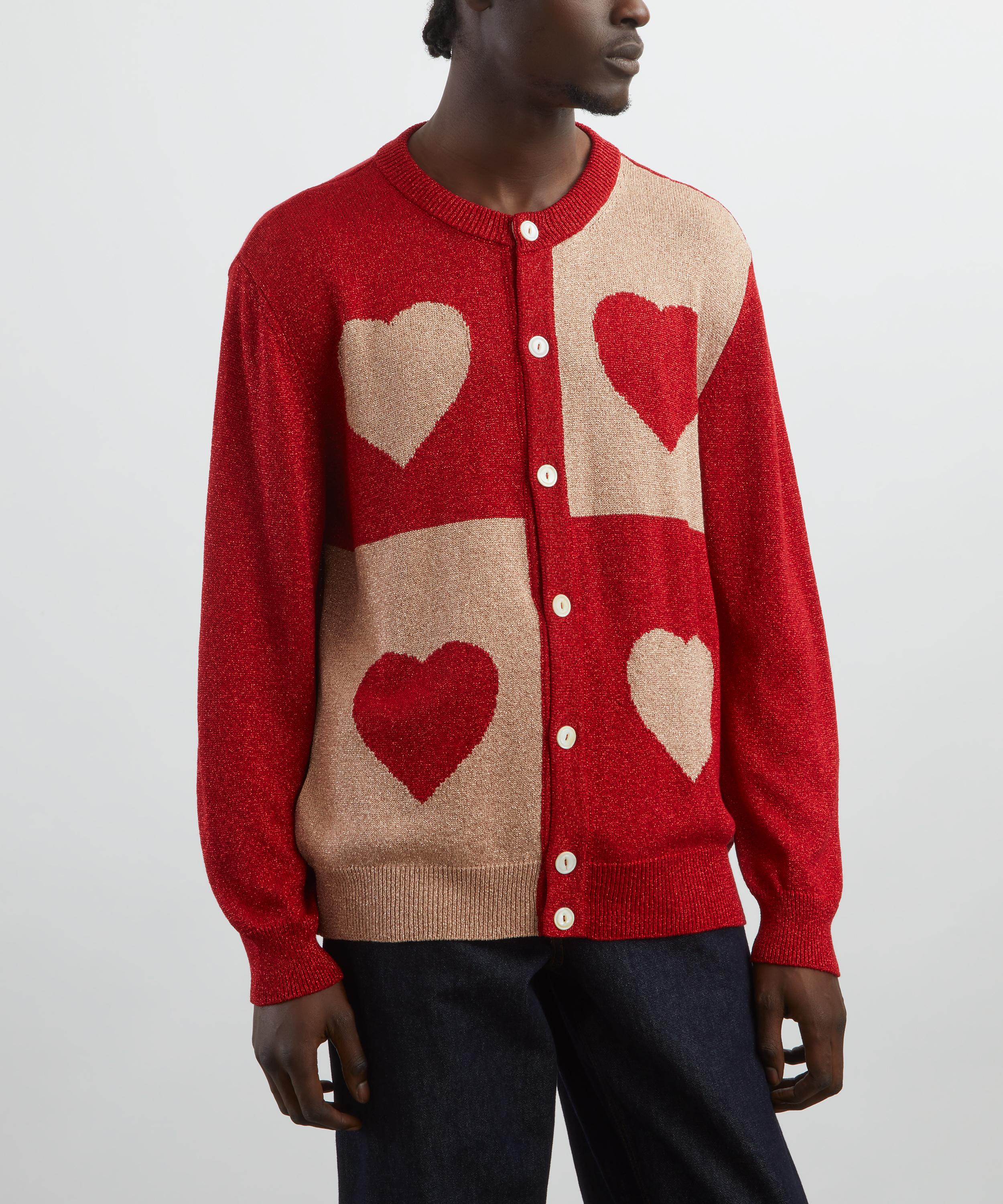 Bode - Lamé Hearts Cardigan image number 2