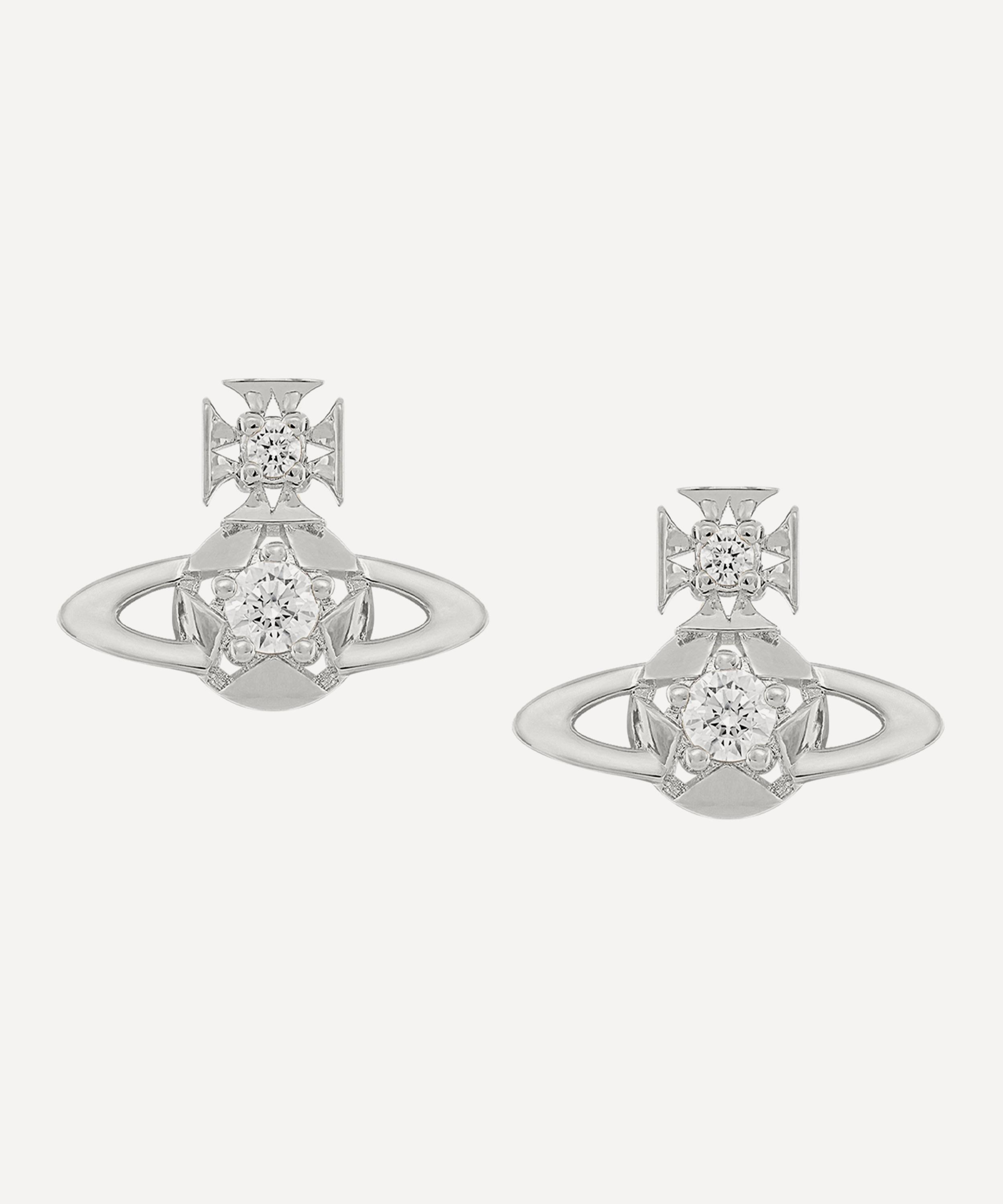 Vivienne Westwood - Platinum-Tone Lee Stud Earrings image number 0