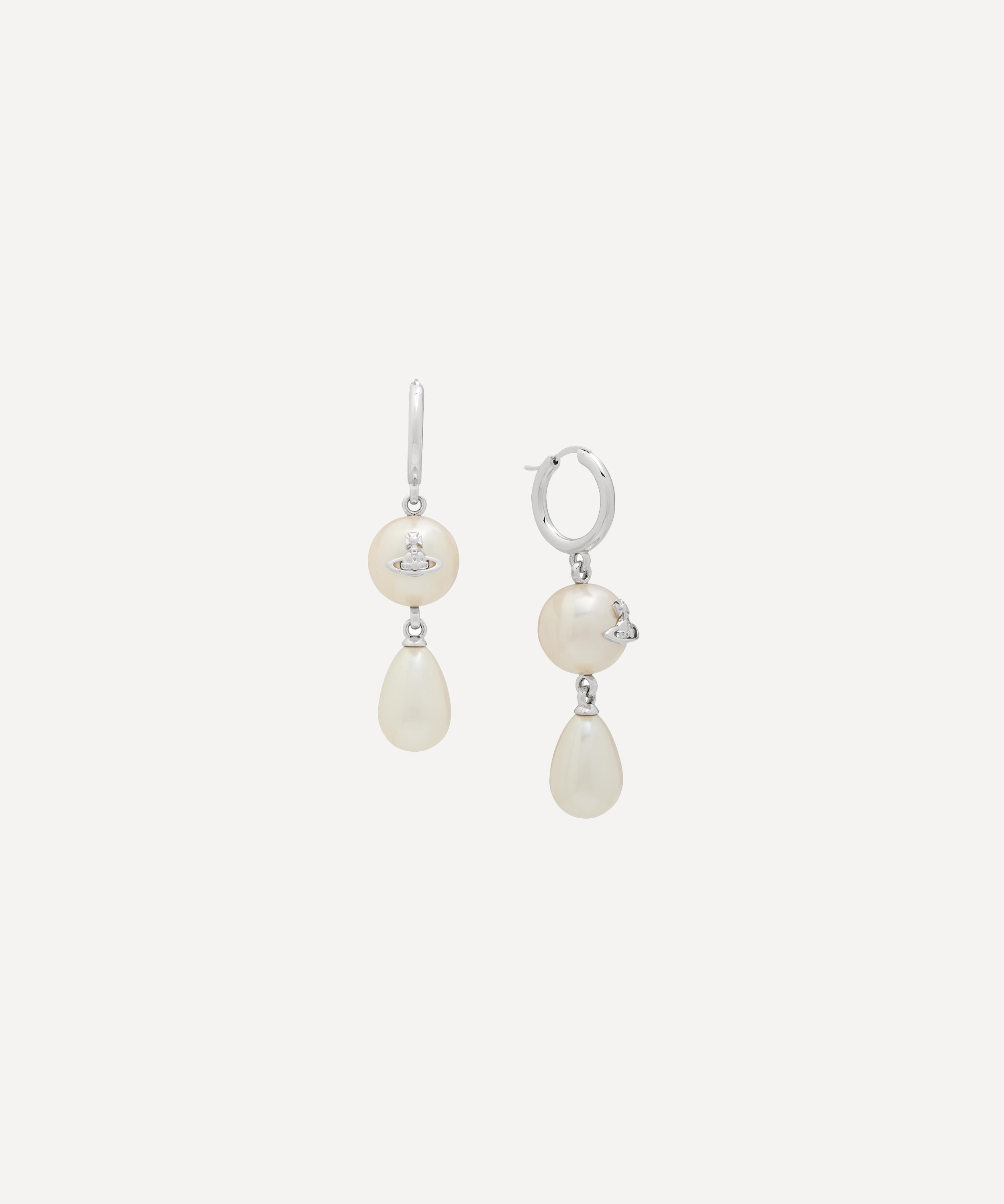 Vivienne Westwood - Platinum-Tone Martha Drop Earrings image number 0