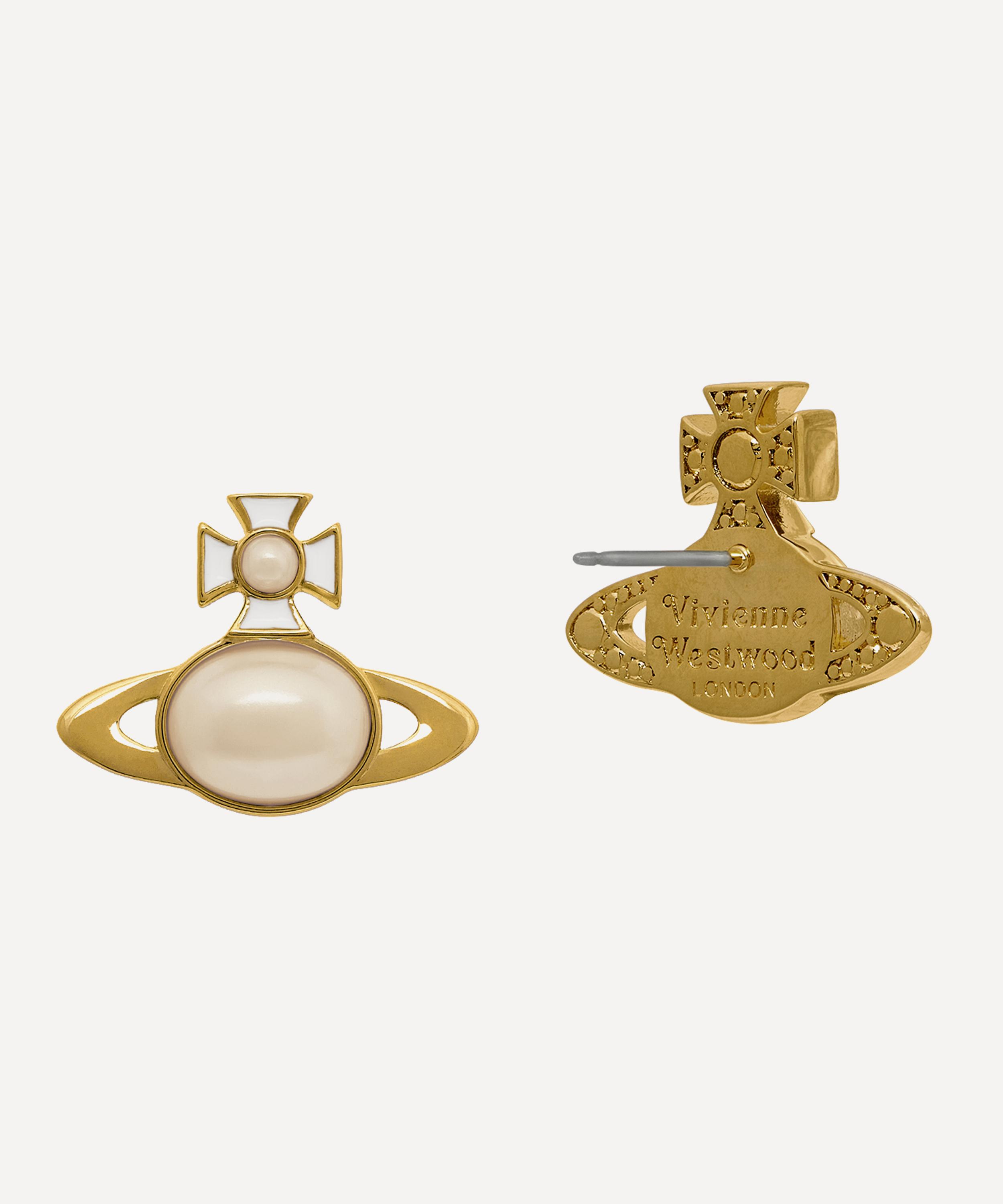 Vivienne Westwood - Gold-Tone Gaby Stud Earrings image number 2