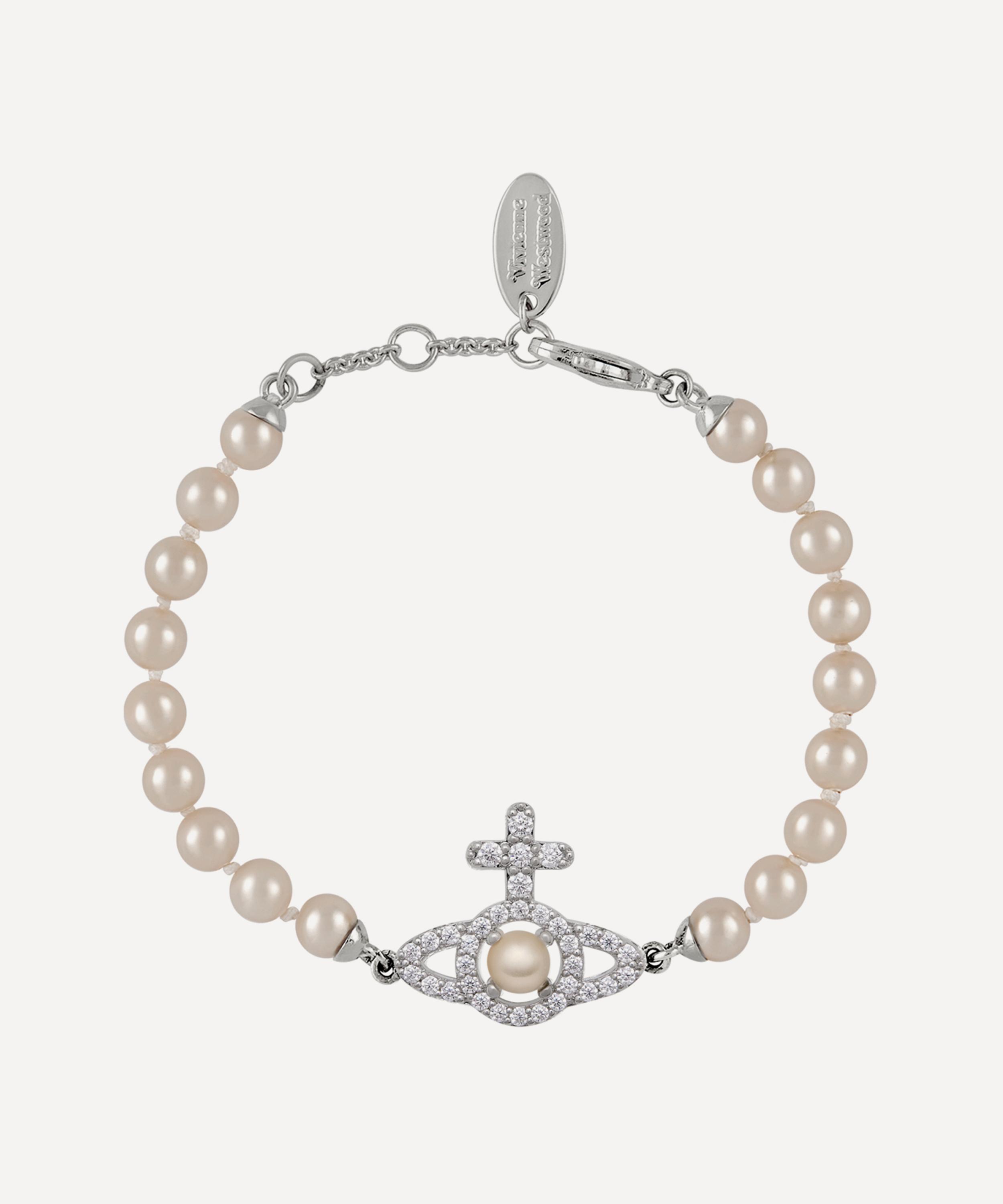 Vivienne Westwood - Platinum-Plated Olympia Pearl Bracelet image number 0