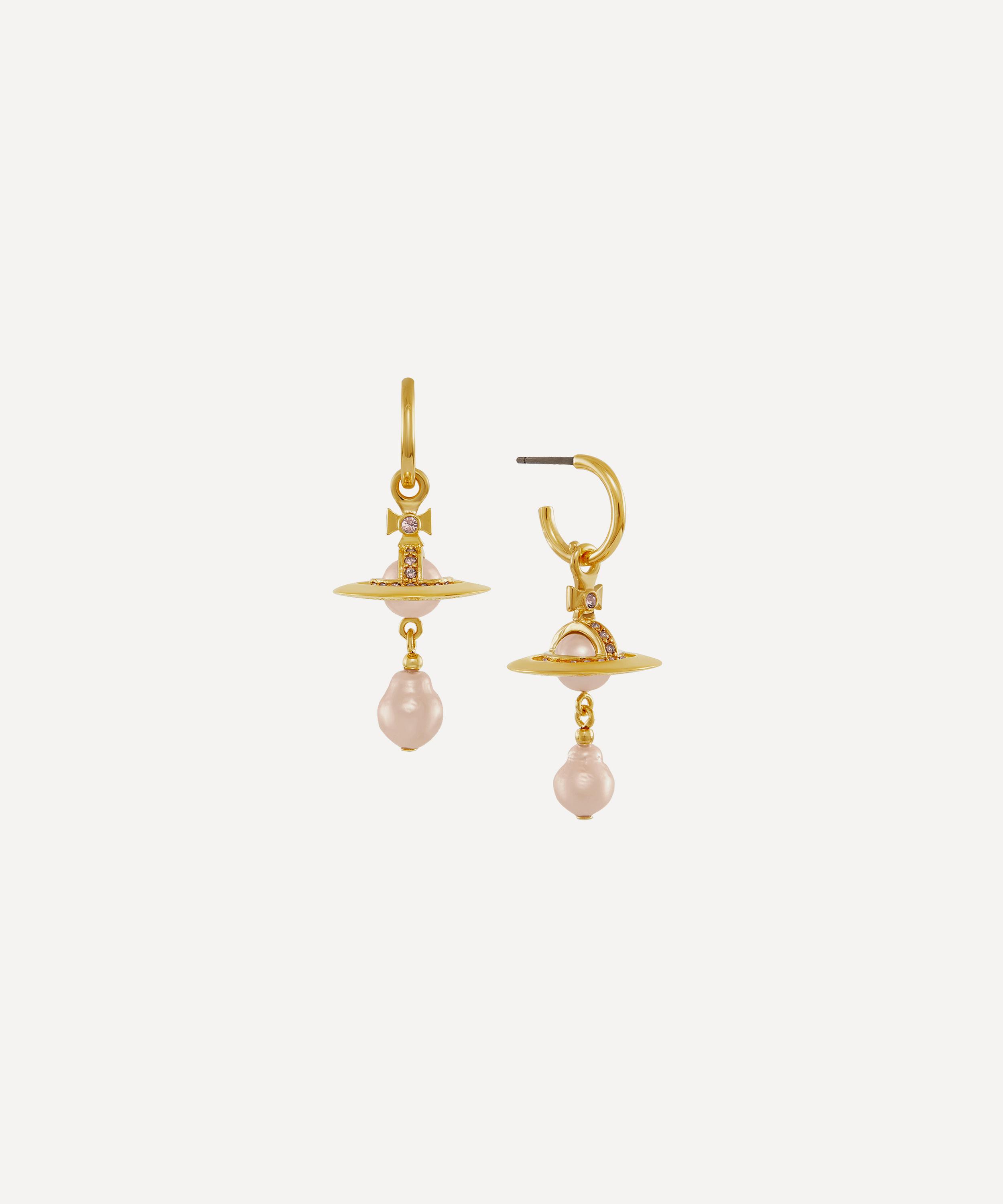Vivienne Westwood - Gold-Tone Aleksa Drop Hoop Earrings image number 0
