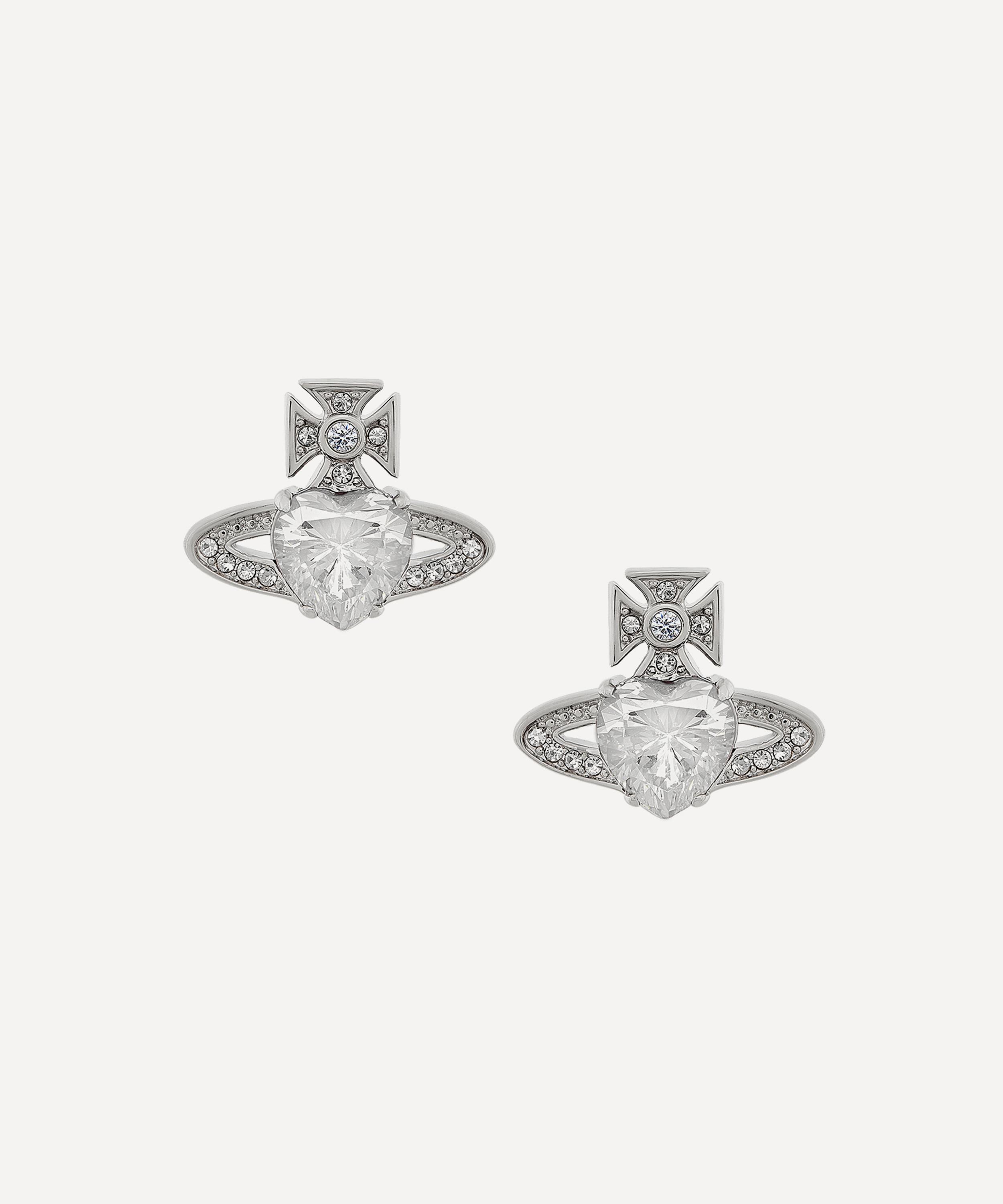 Vivienne Westwood - Platinum-Tone Ariella Stud Earrings image number 0