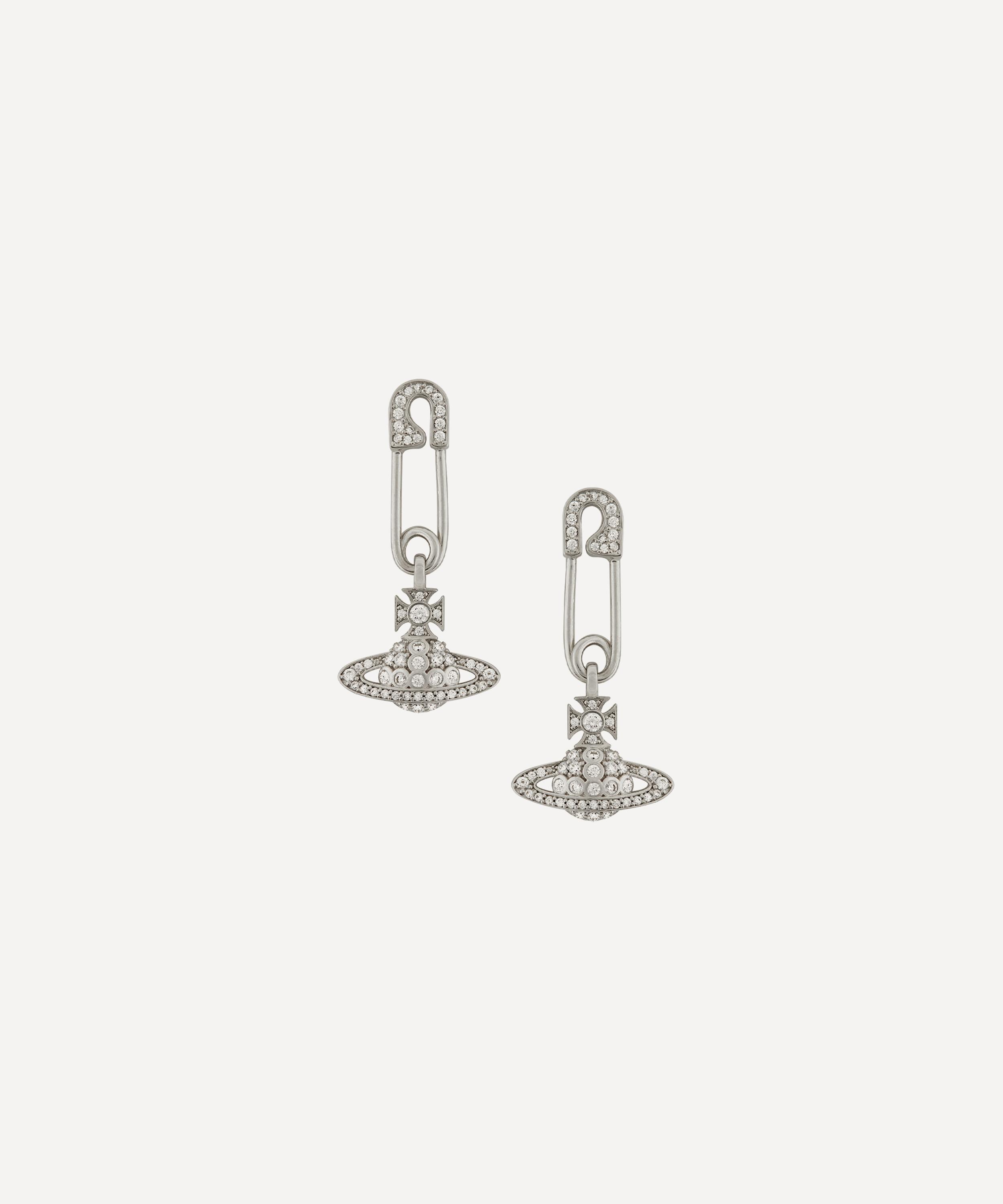Vivienne Westwood - Platinum-Tone Lucrece Drop Earrings image number 0
