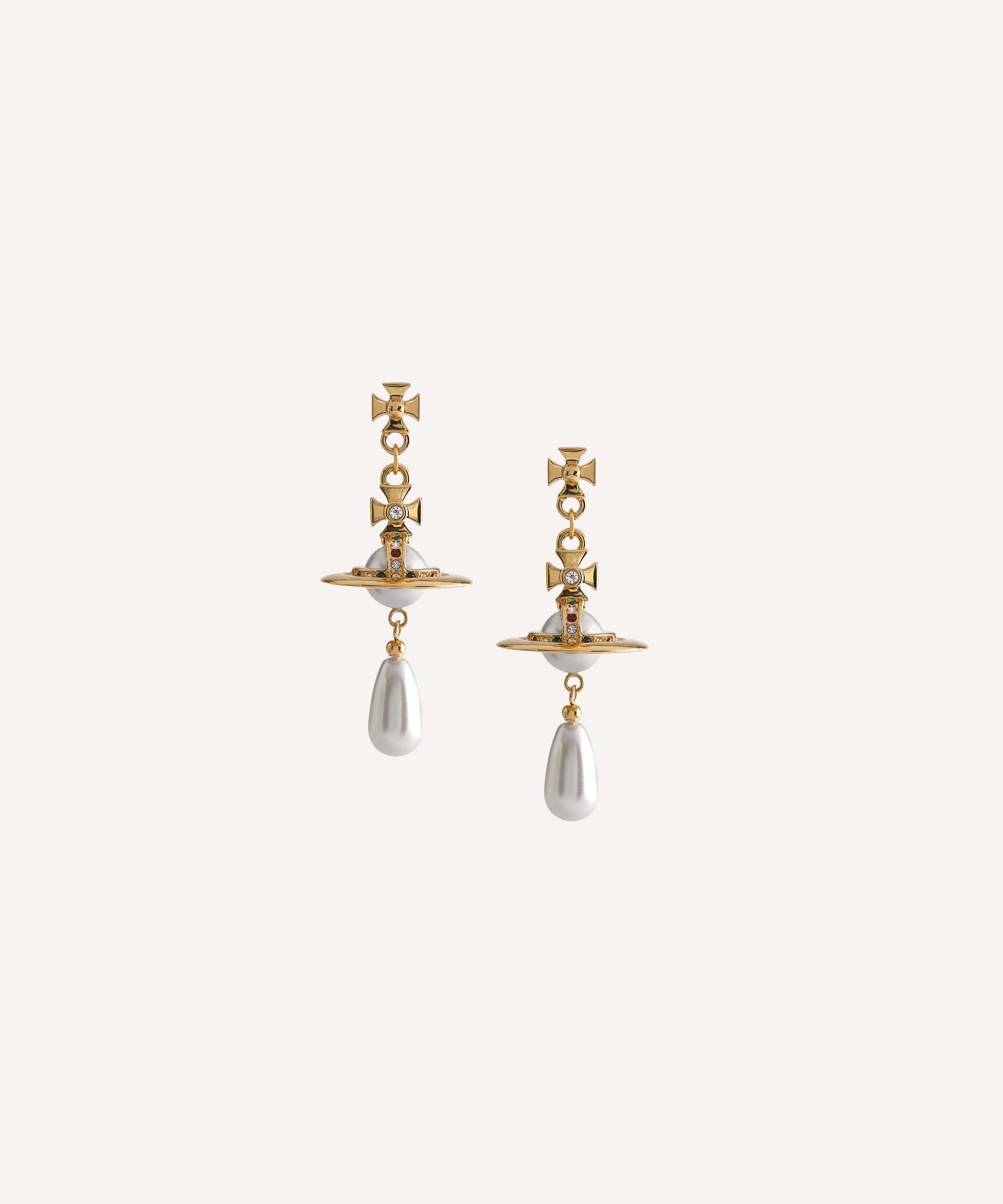 Vivienne Westwood - Gold-Tone Pearl Drop Earrings image number 0