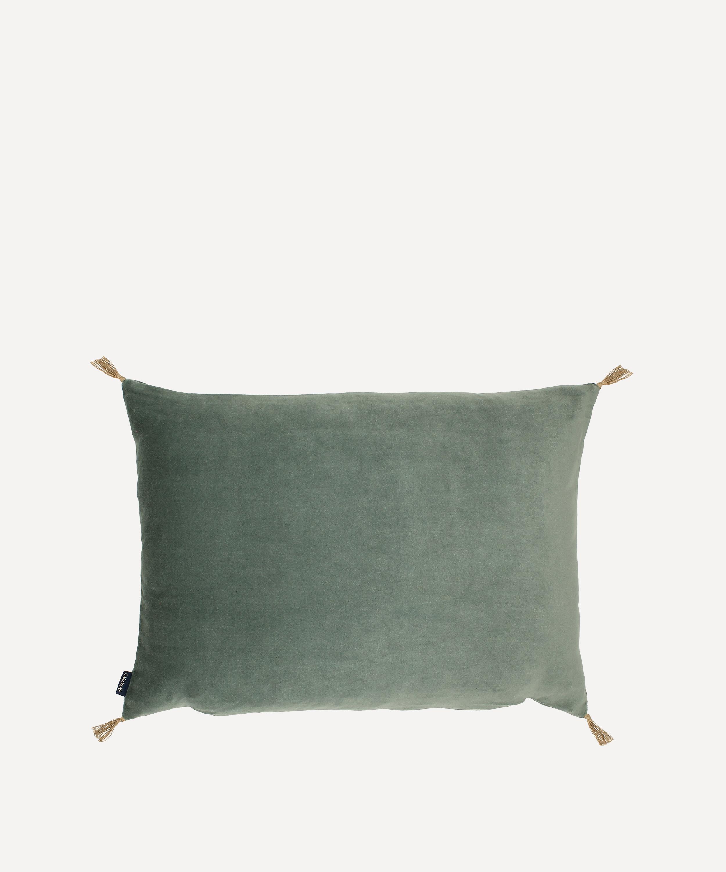 Caravane - Washed Velvet Cushion image number 0