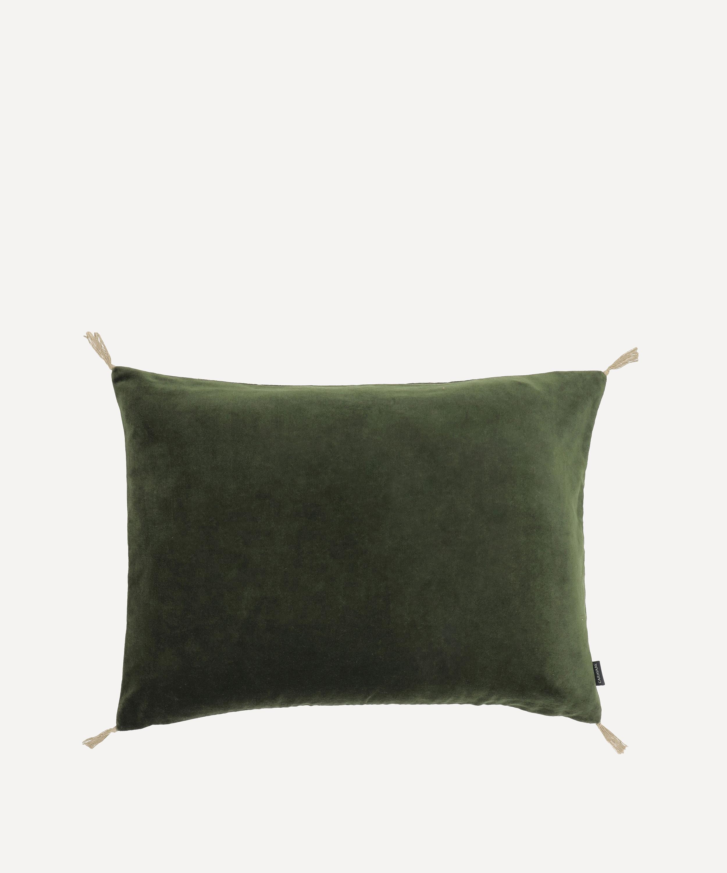 Caravane - Washed Velvet Cushion image number 0
