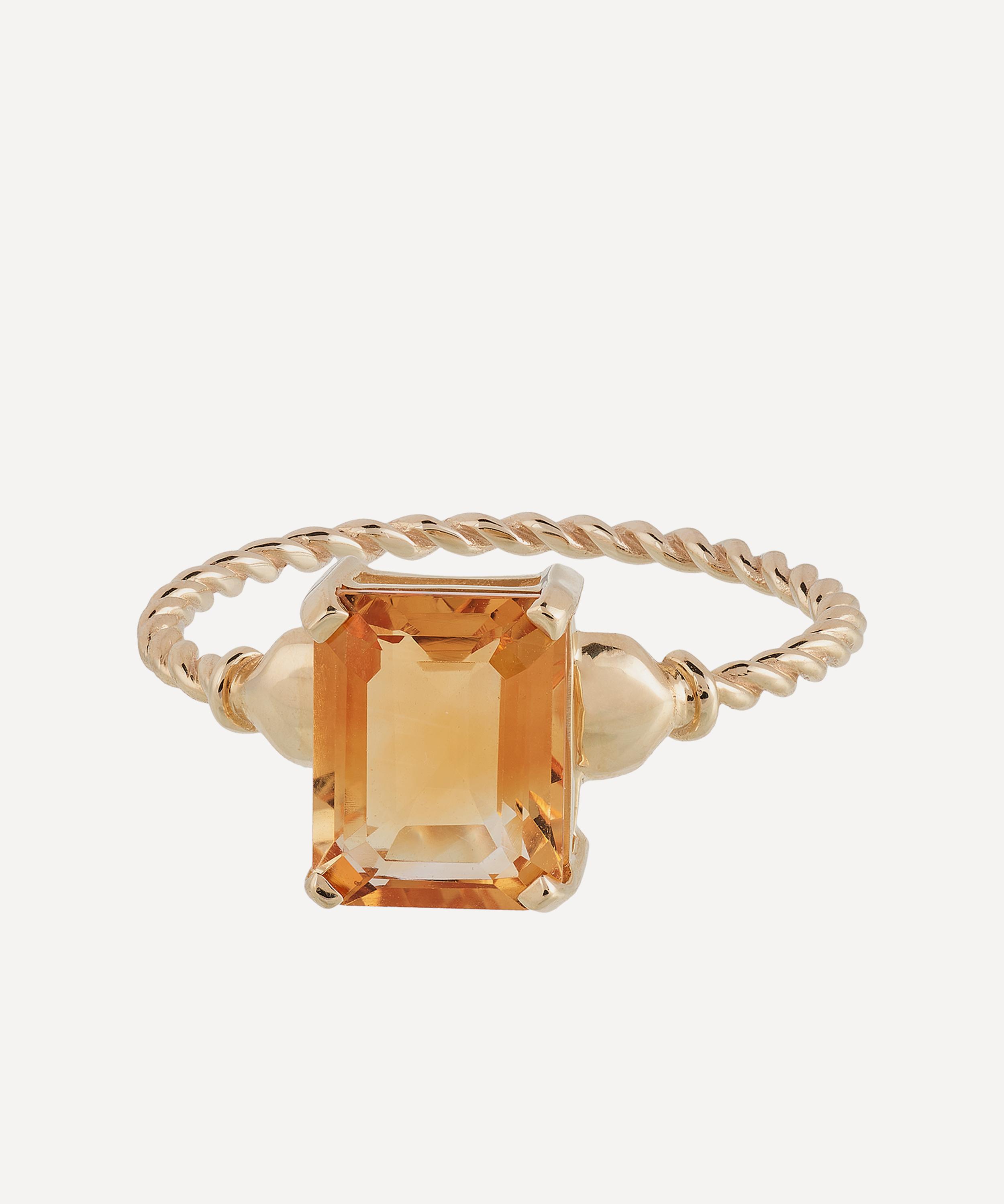 Anna + Nina - 14ct Gold Nina Citrine Ring image number 0