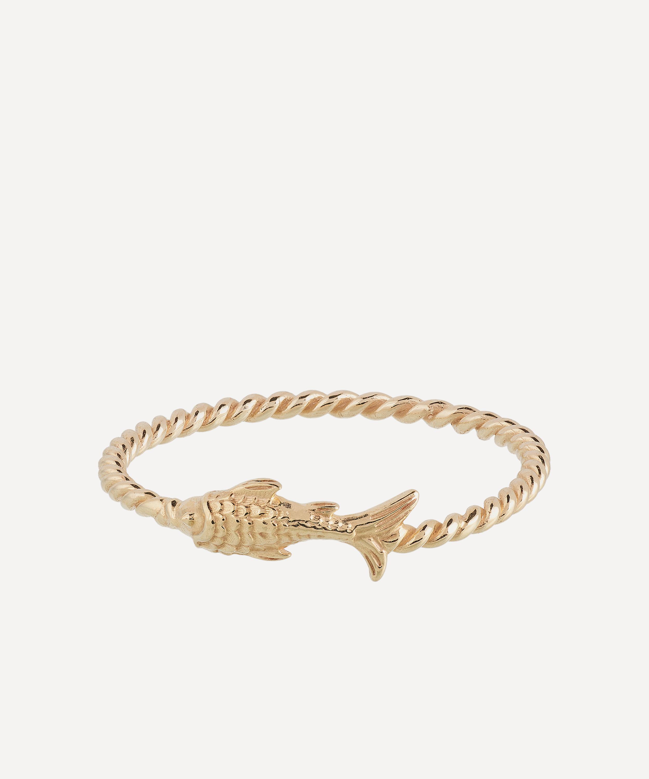 Anna + Nina - 14ct Gold Fins of Fortune Ring image number 0