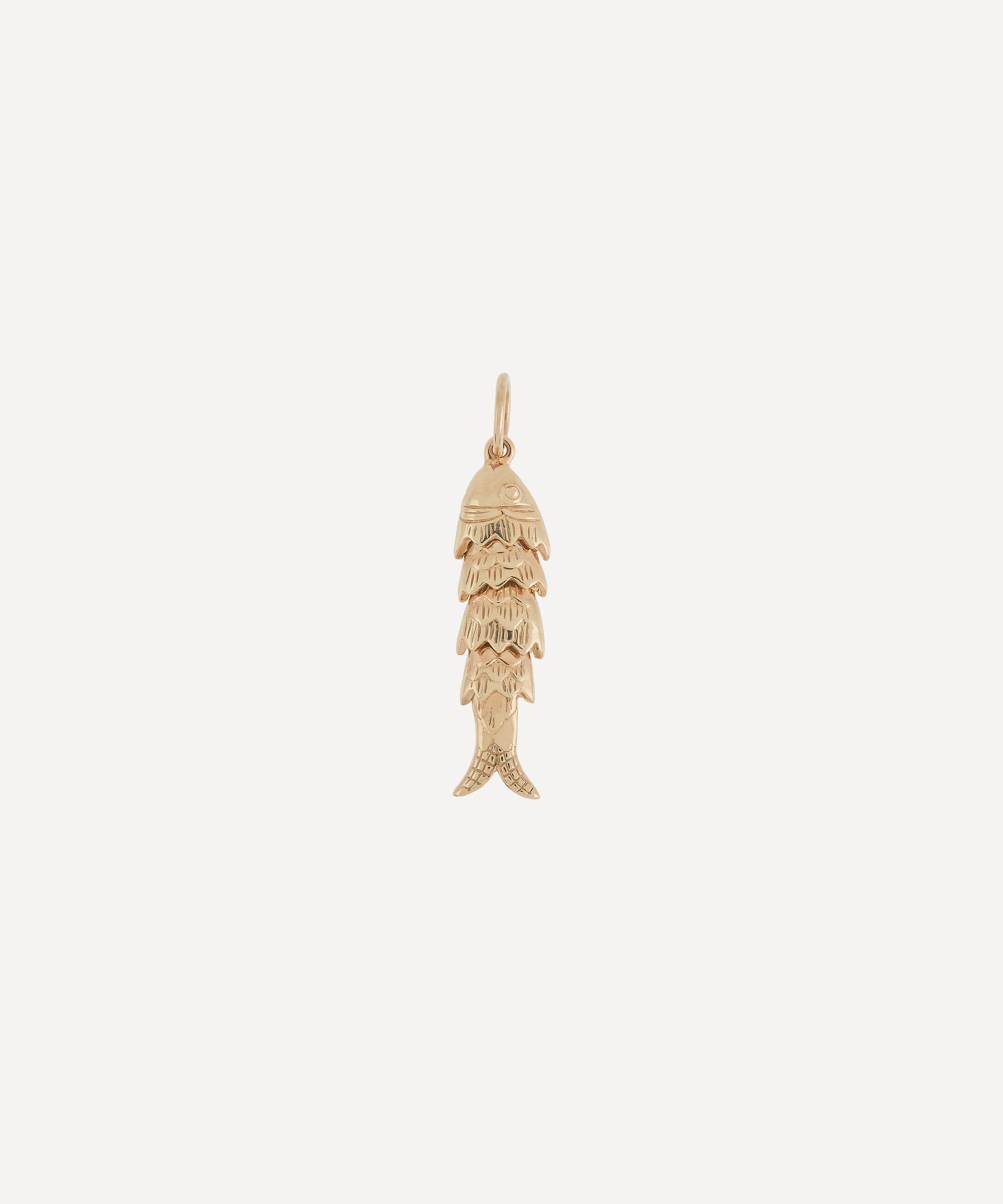 Anna + Nina - 9ct Gold Fins of Fortune Necklace Charm image number 0