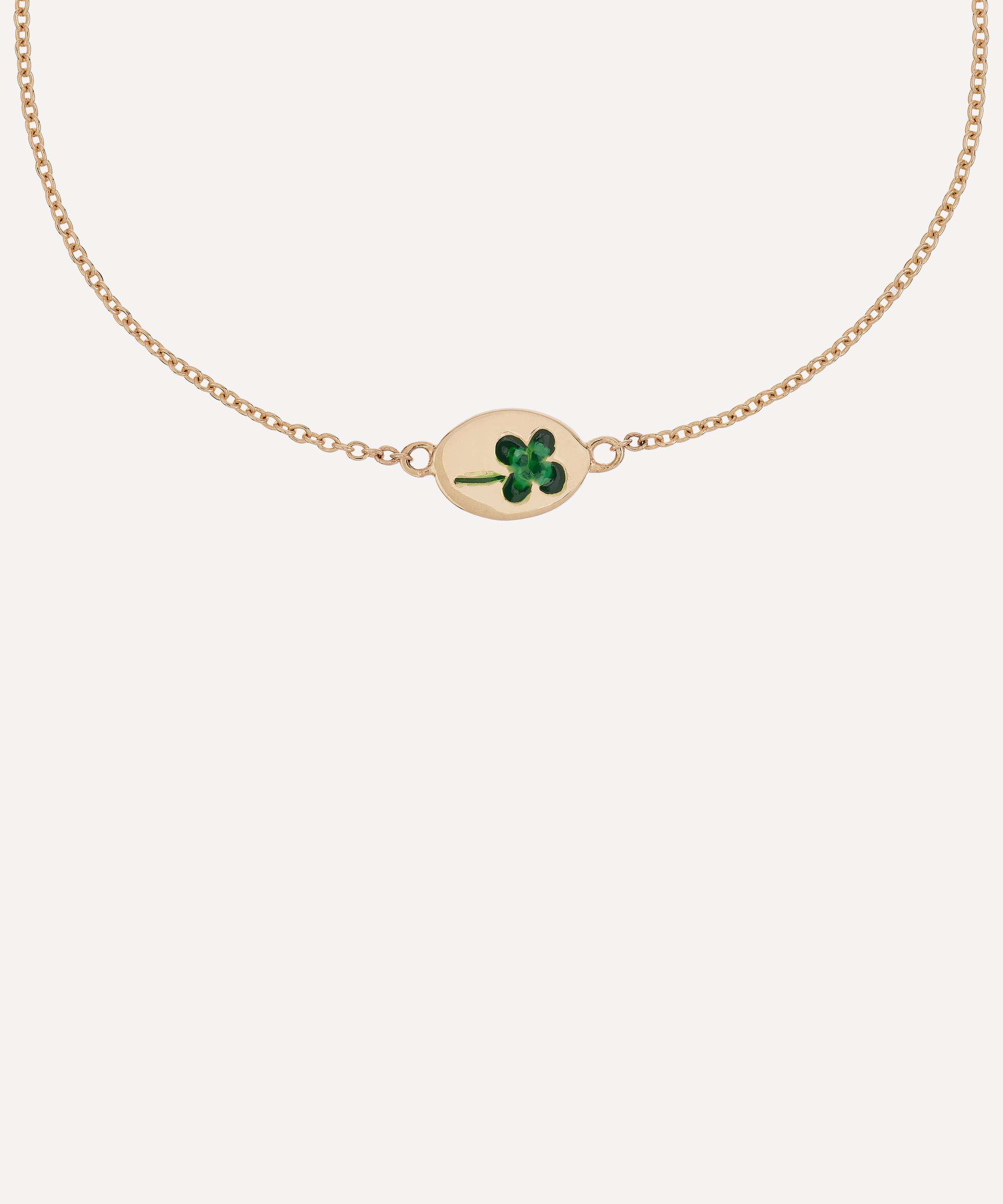 Anna + Nina - 14ct Gold Lucky Clover Bracelet image number 1