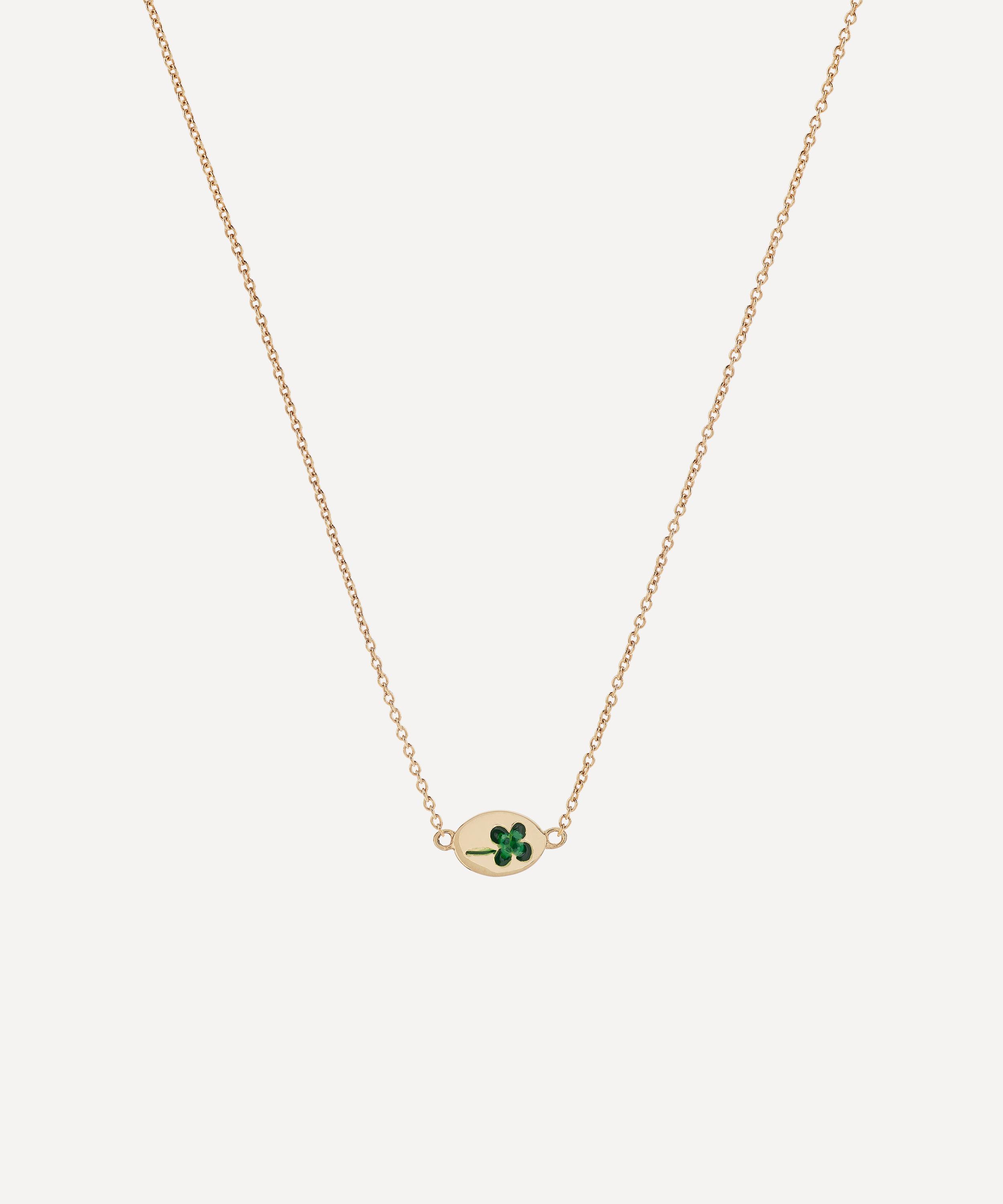 Anna + Nina - 14ct Gold Lucky Clover Necklace image number 0