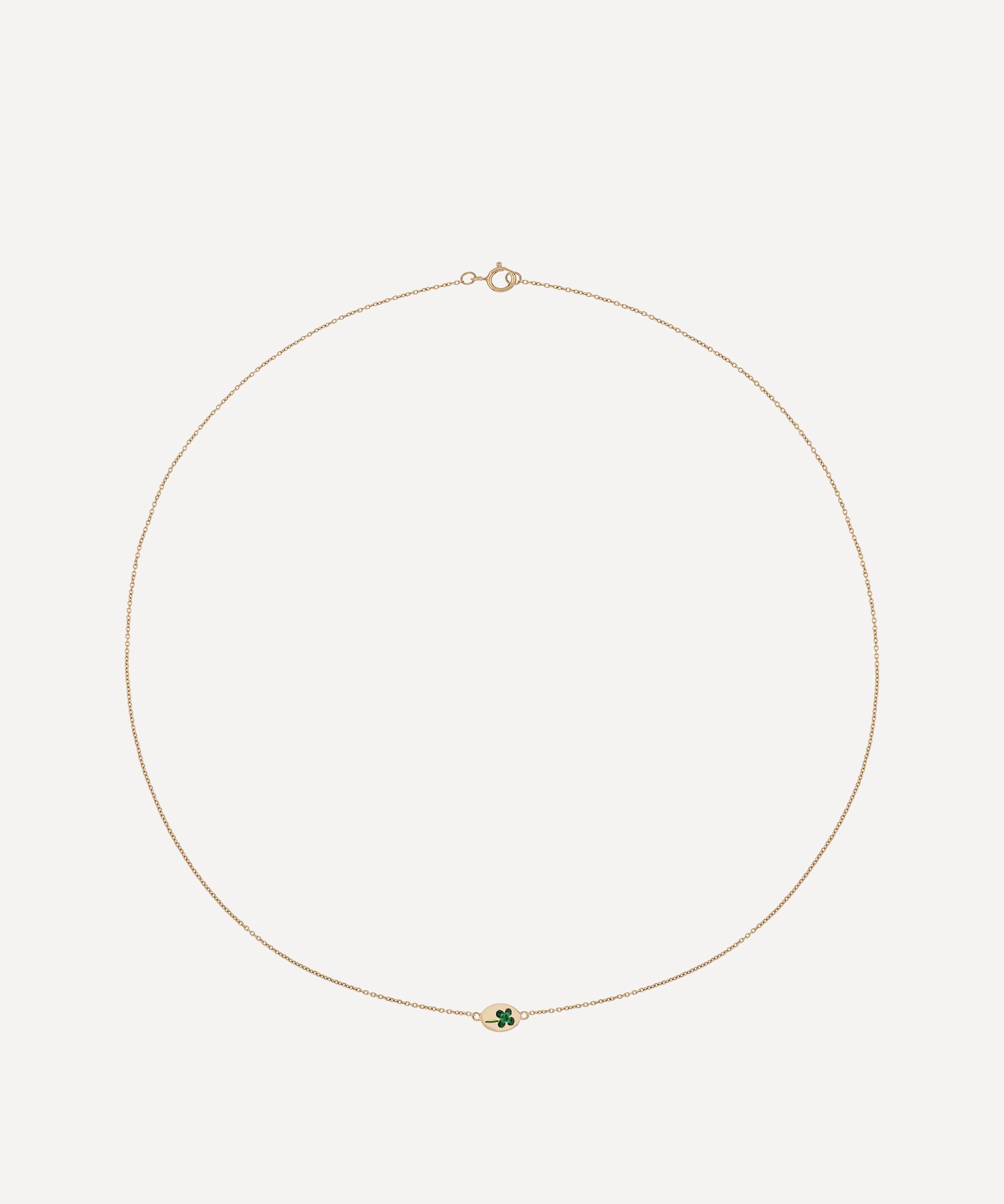 Anna + Nina - 14ct Gold Lucky Clover Necklace image number 1