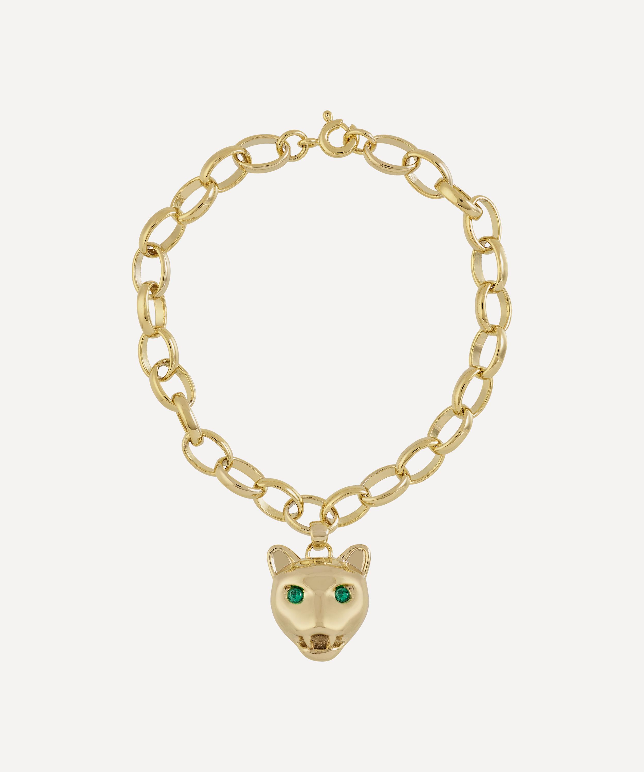 Anna + Nina - Gold-Plated Show Cat Chain Bracelet