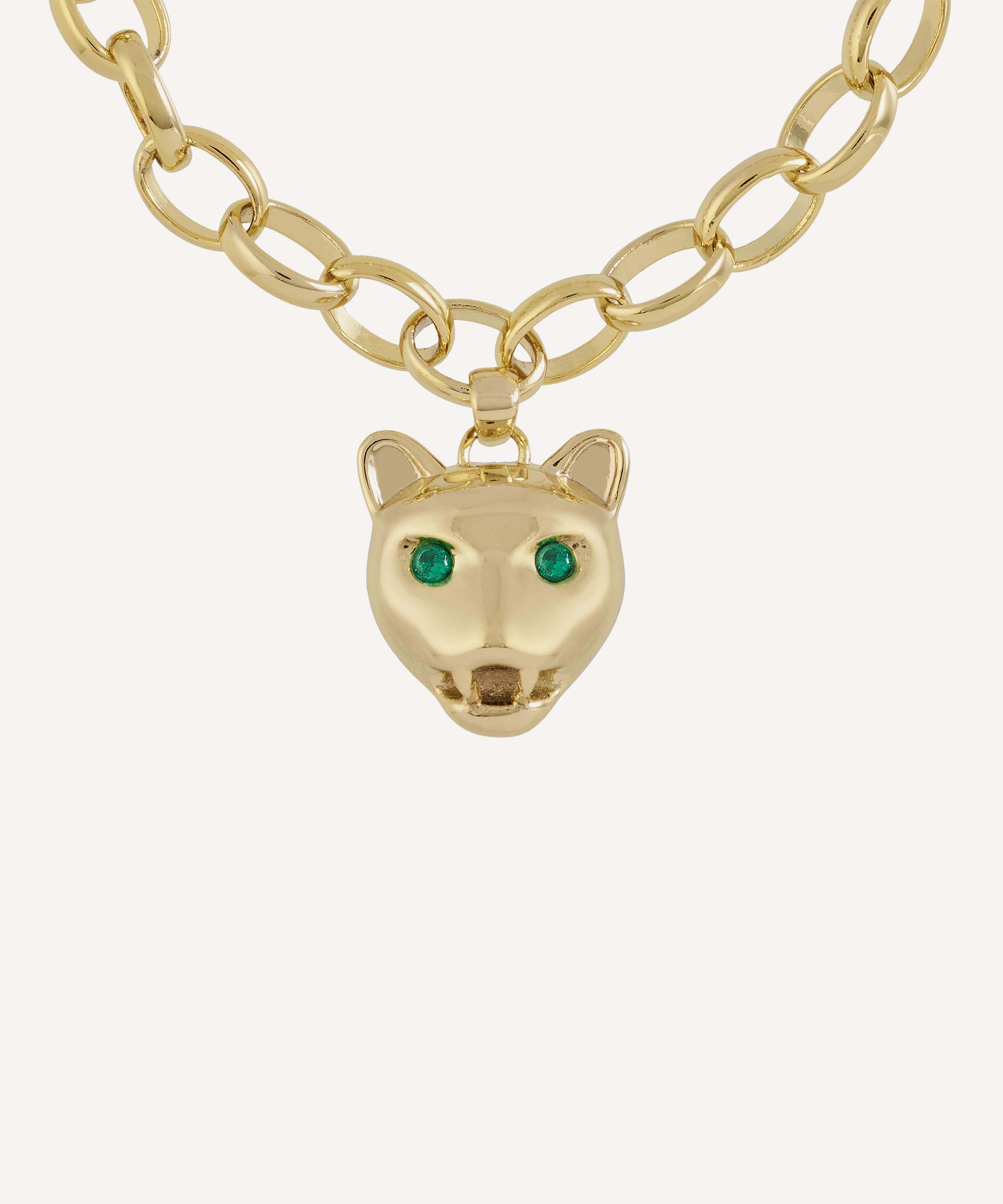 Anna + Nina - Gold-Plated Show Cat Chain Bracelet image number 1