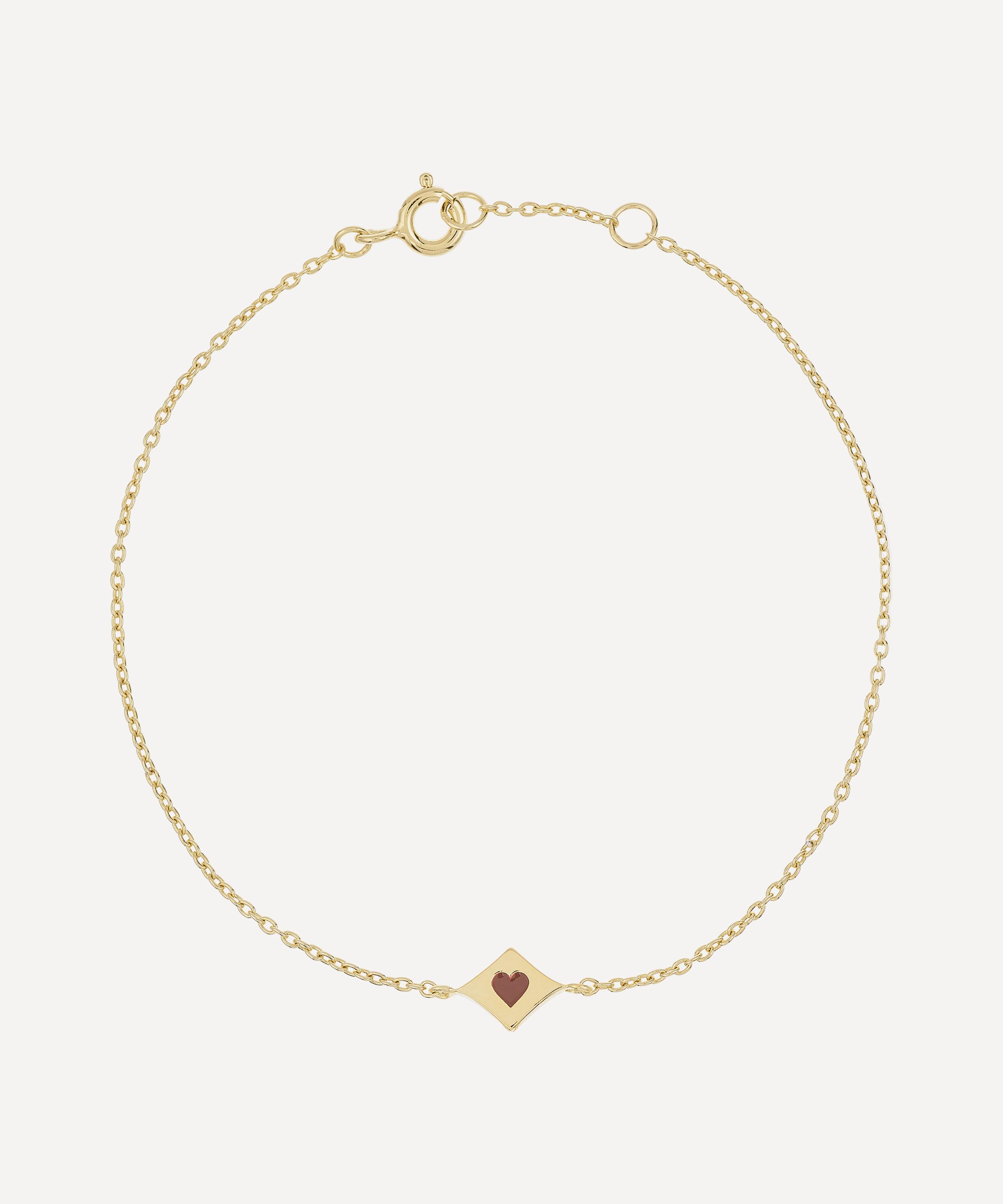 Anna + Nina - Gold-Plated Lucky Heart Bracelet