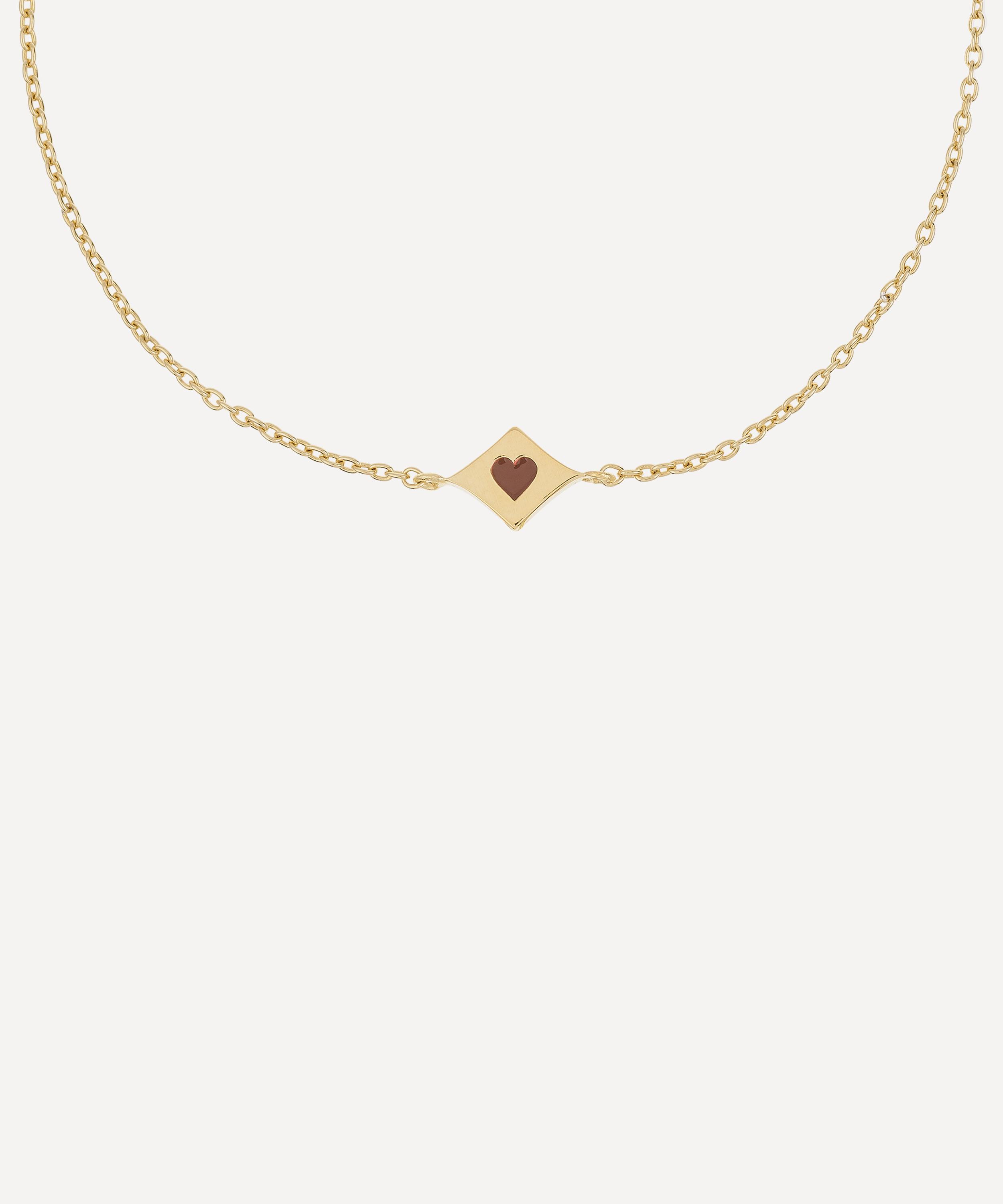 Anna + Nina - Gold-Plated Lucky Heart Bracelet image number 1