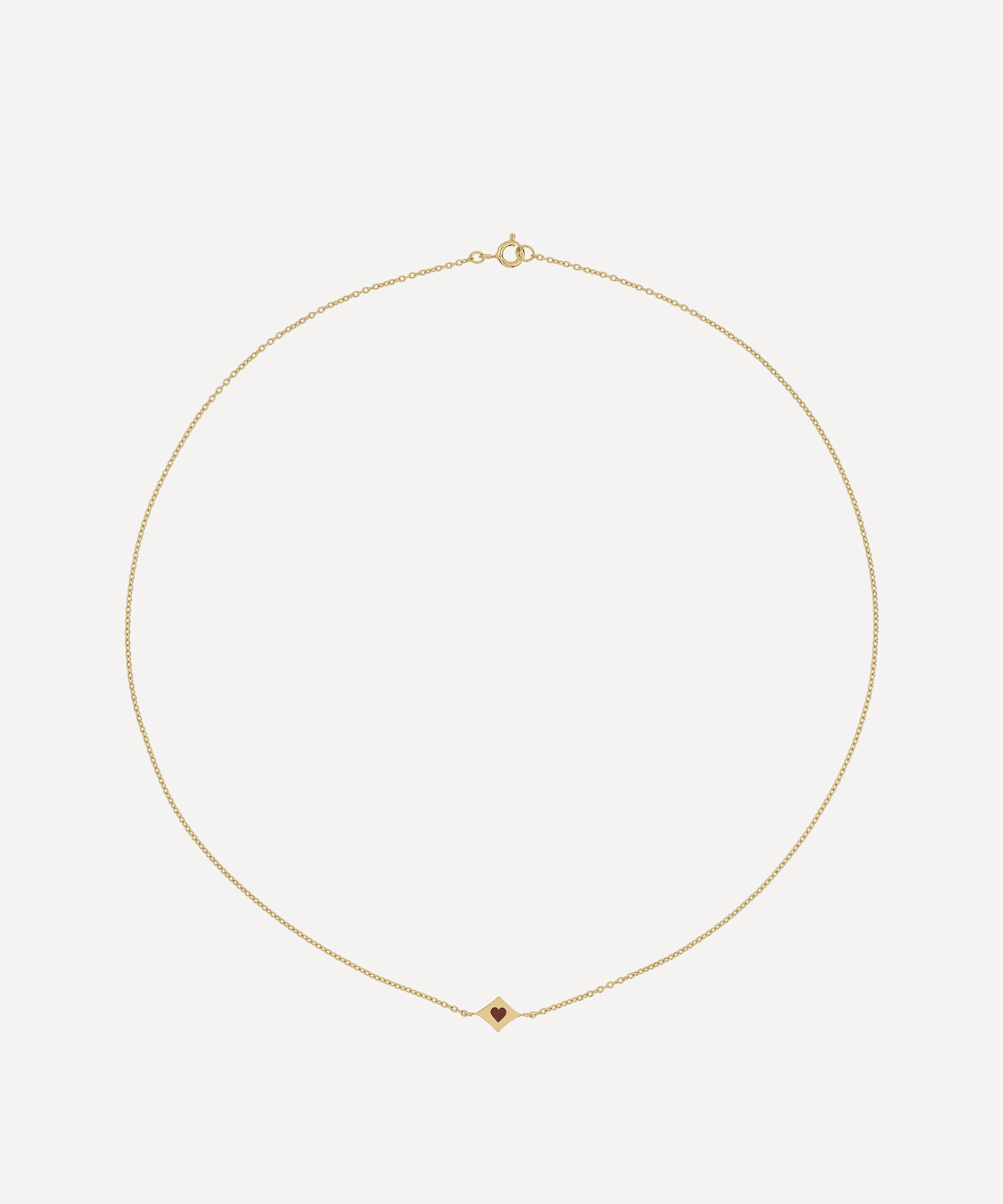 Anna + Nina - Gold-Plated Lucky Heart Necklace image number 1