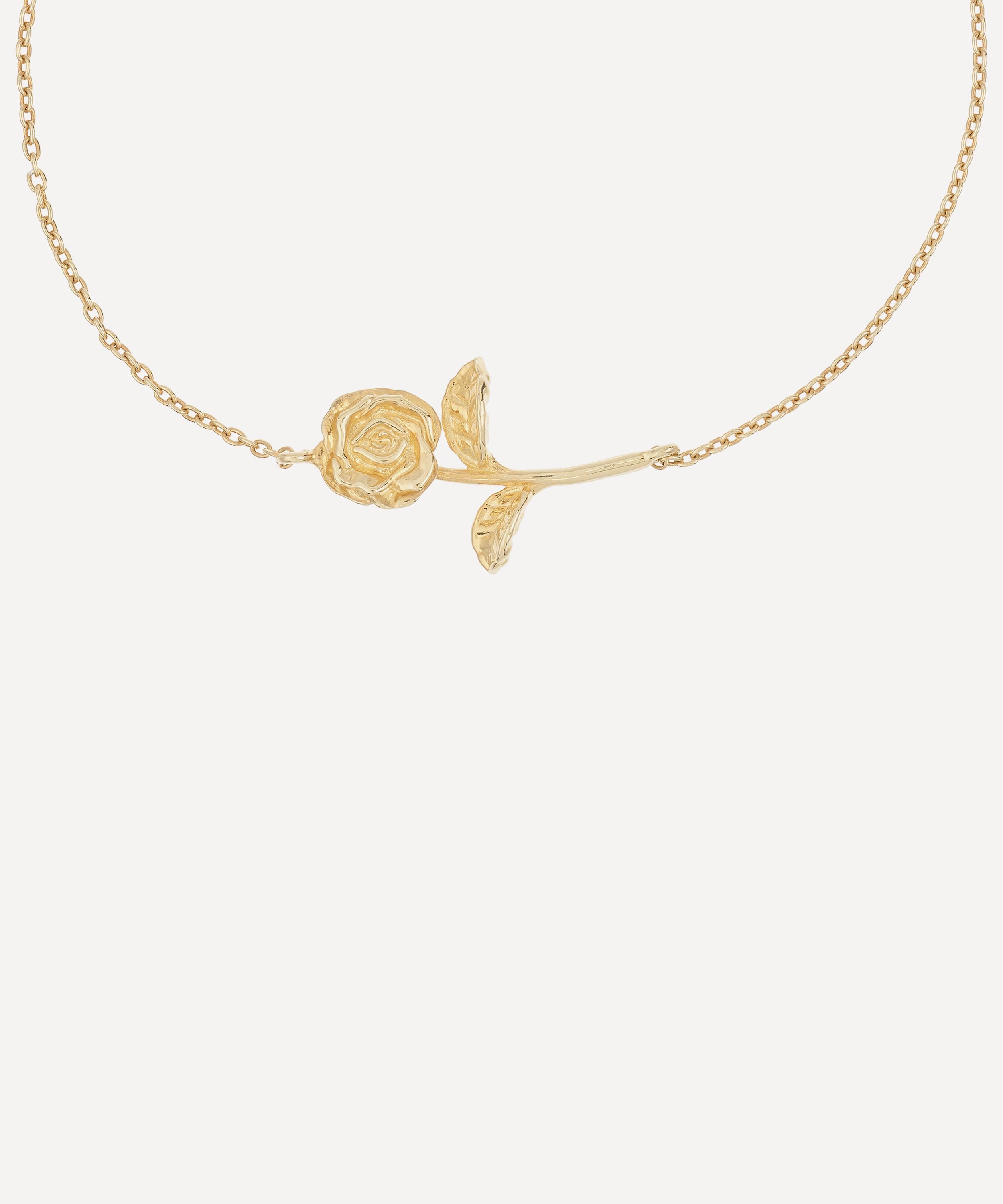 Anna + Nina - Gold-Plated Honourable Rose Chain Bracelet image number 1