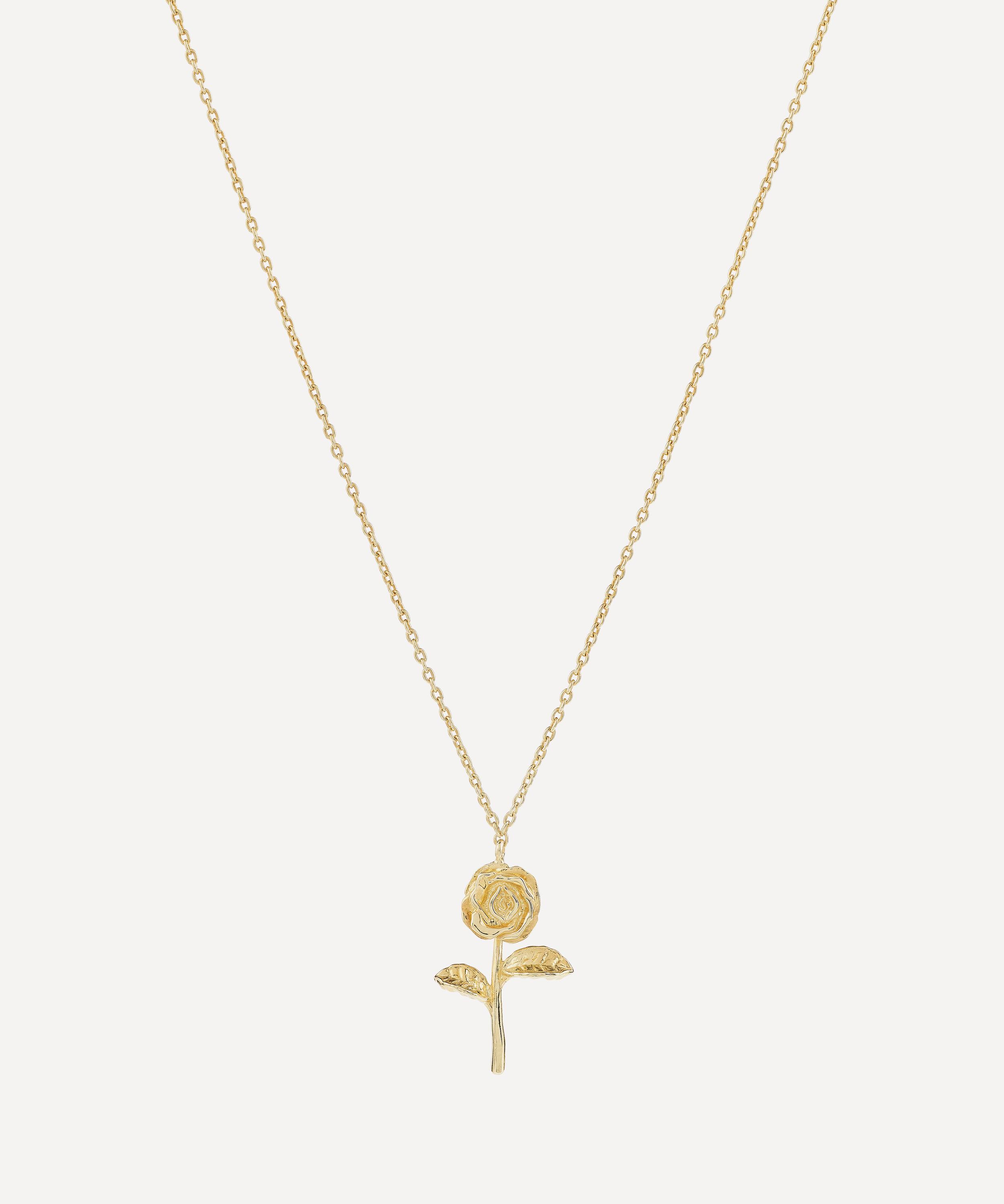 Anna + Nina - Gold-Plated Honourable Rose Chain Necklace