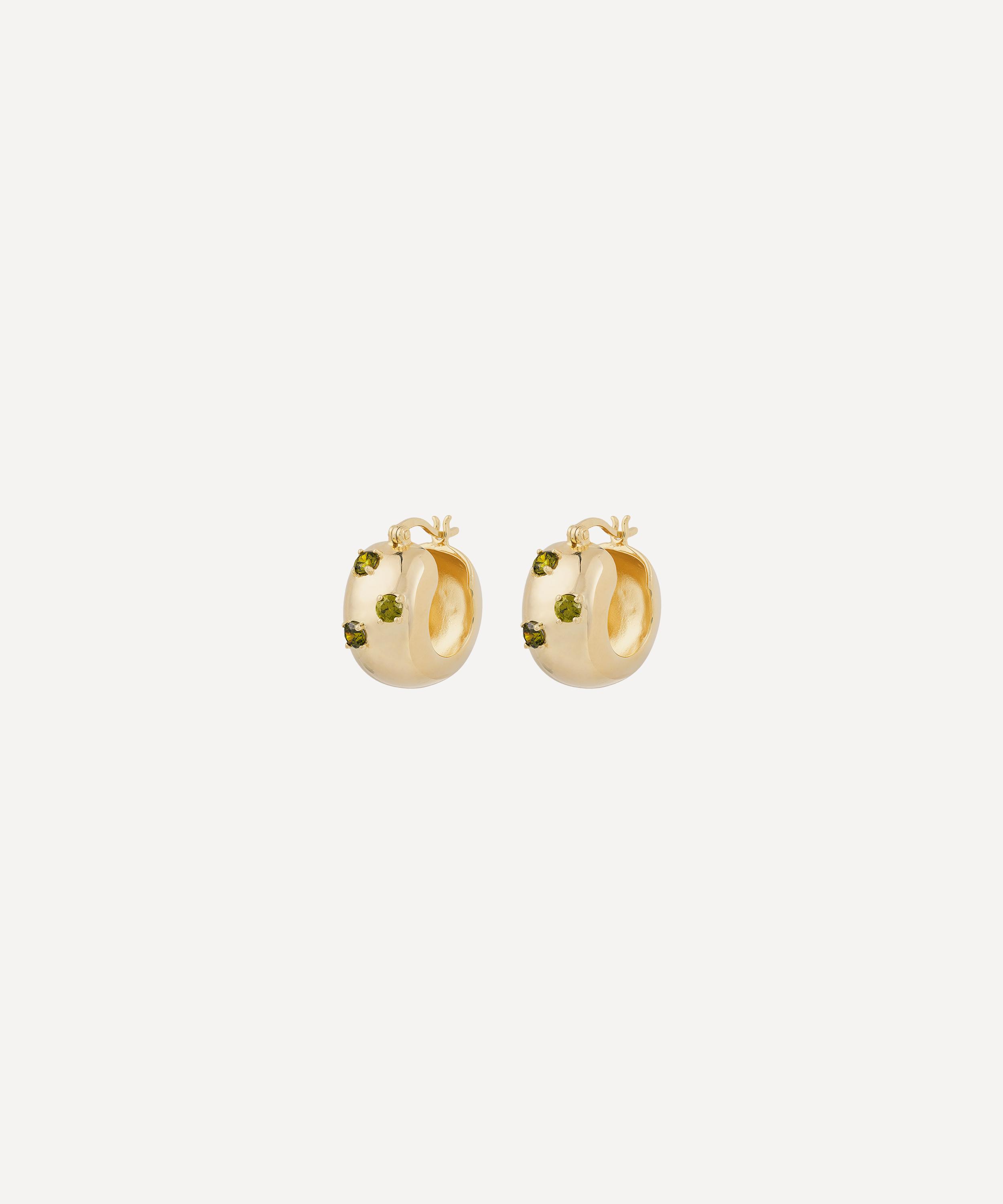 Anna + Nina - Gold-Plated Tableau Hoop Earrings