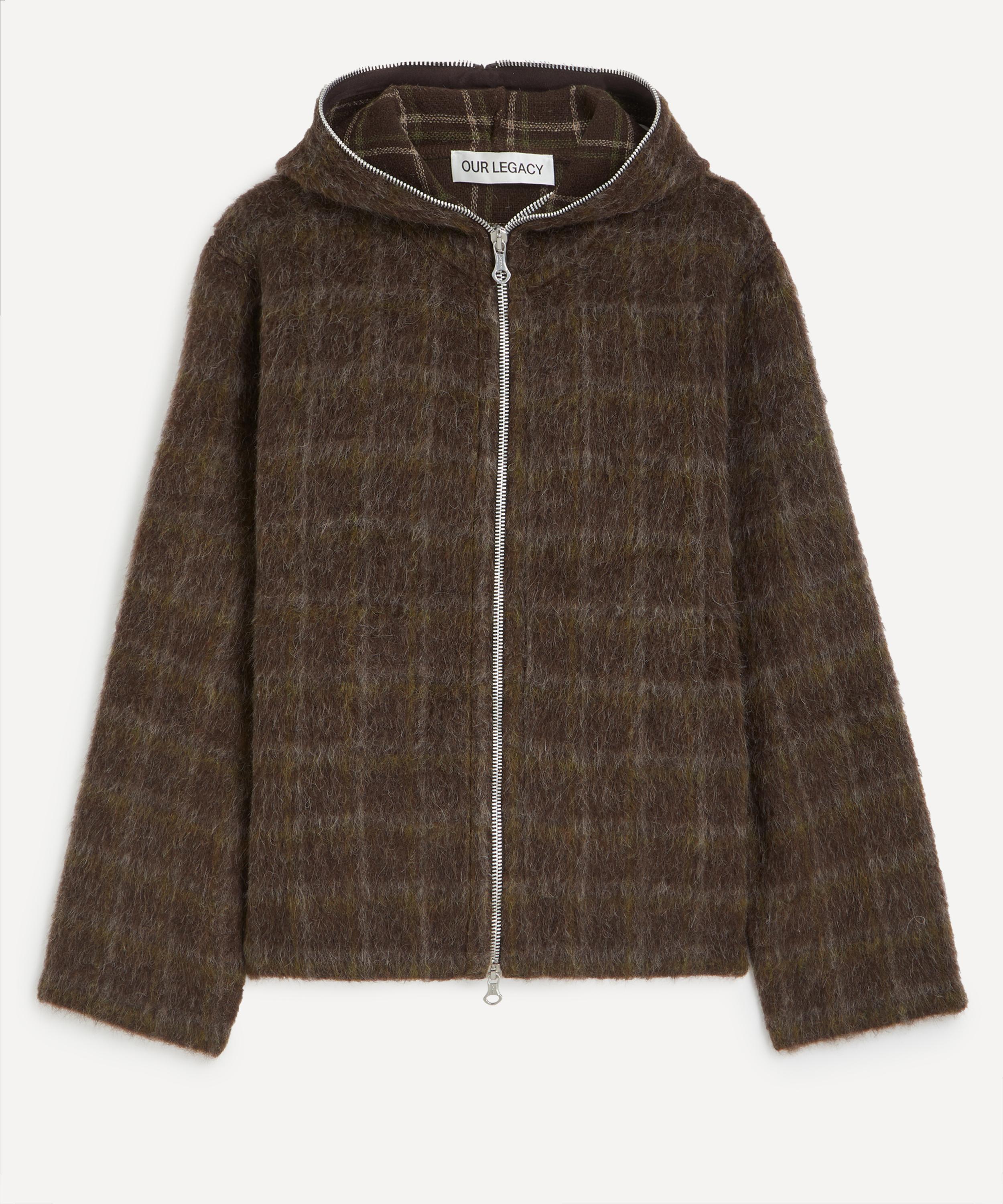 Our Legacy - Brown Checked Hooded Jacket image number 0