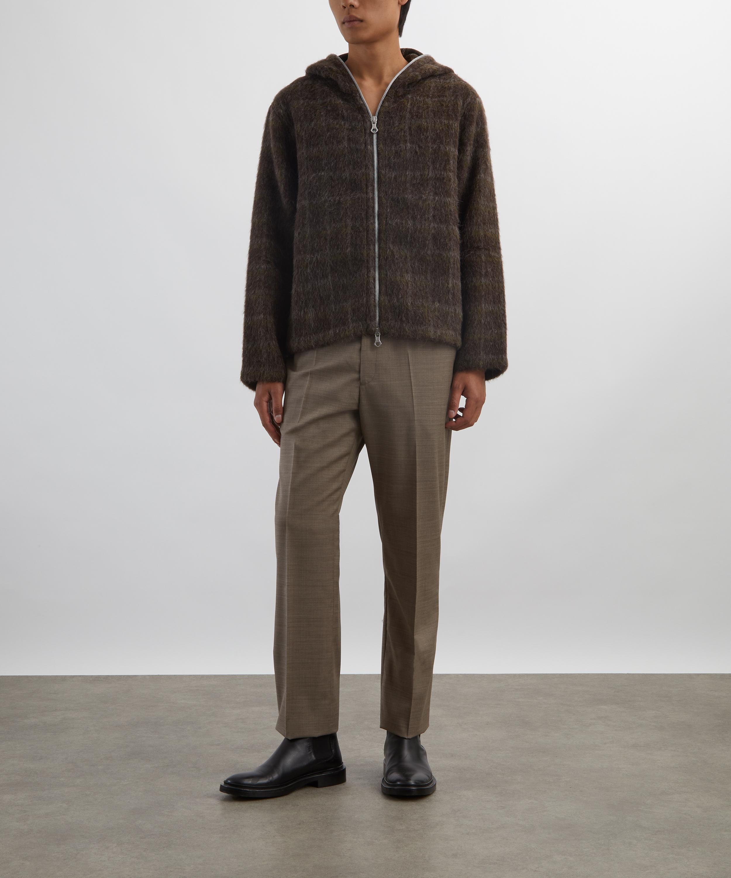 Our Legacy - Brown Checked Hooded Jacket image number 1