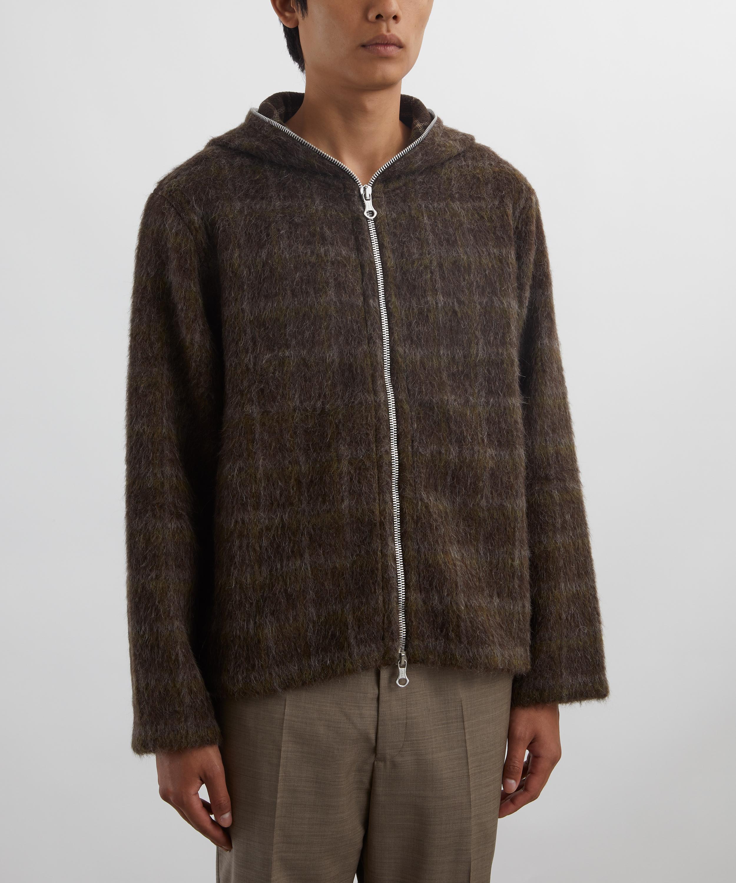 Our Legacy - Brown Checked Hooded Jacket image number 2