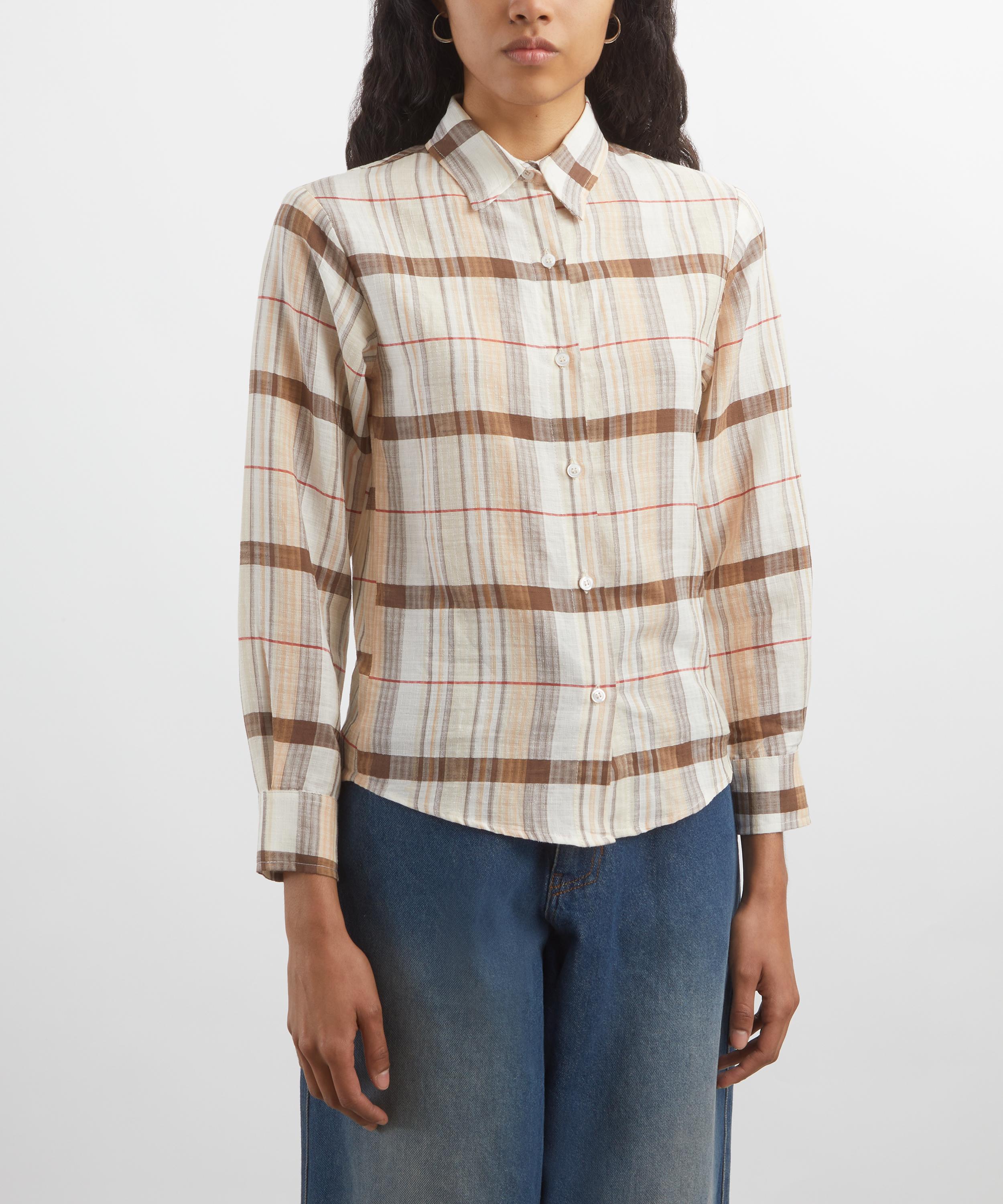 Gimaguas - Agusta Brown Checkered Shirt image number 2