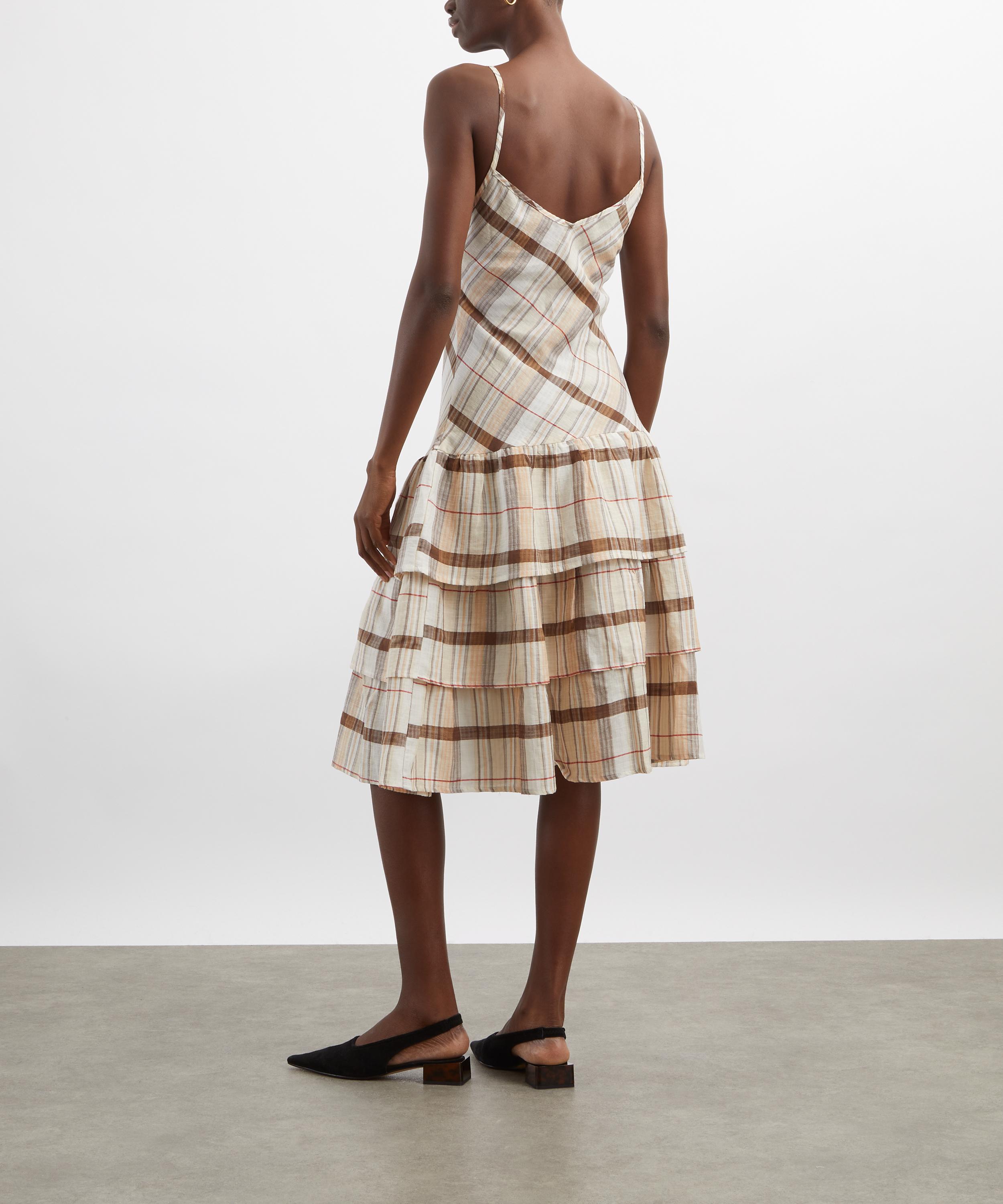 Gimaguas - Brown Checkered Midi Dress image number 3