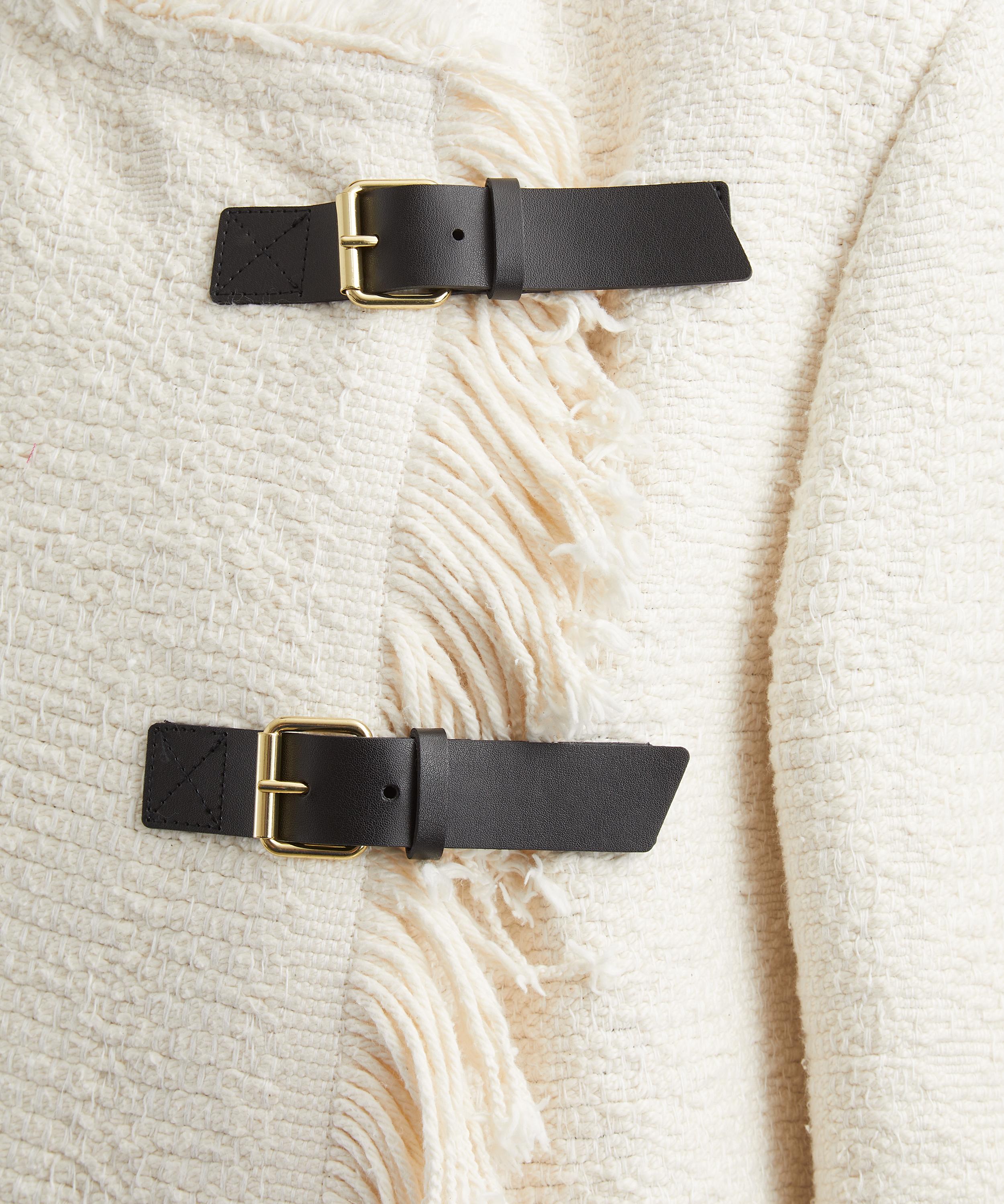 Isabel Marant - Gameia Fringed Cotton and Linen-Blend Coat image number 4