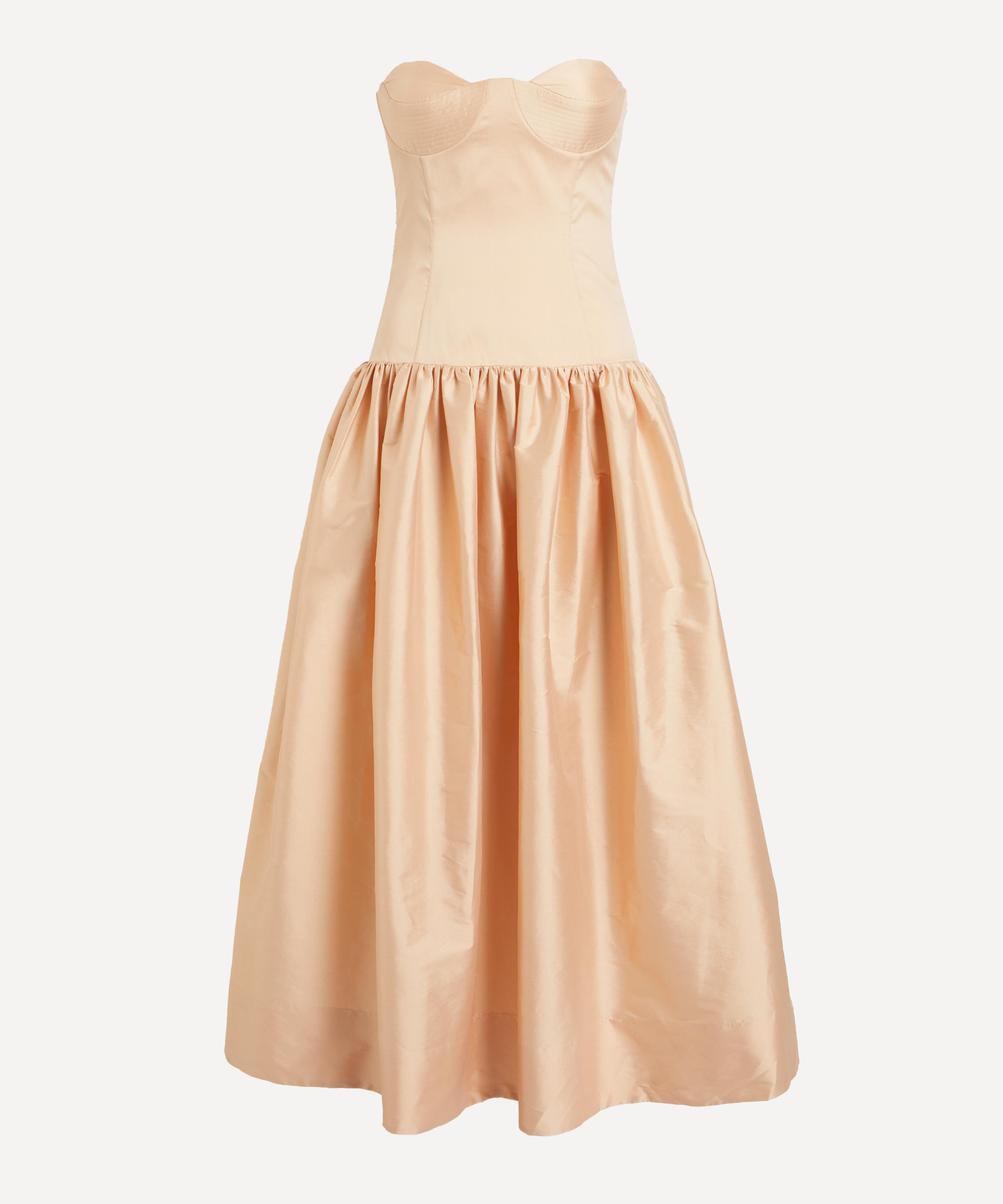 Anna October - Chloé Peach Satin Dress