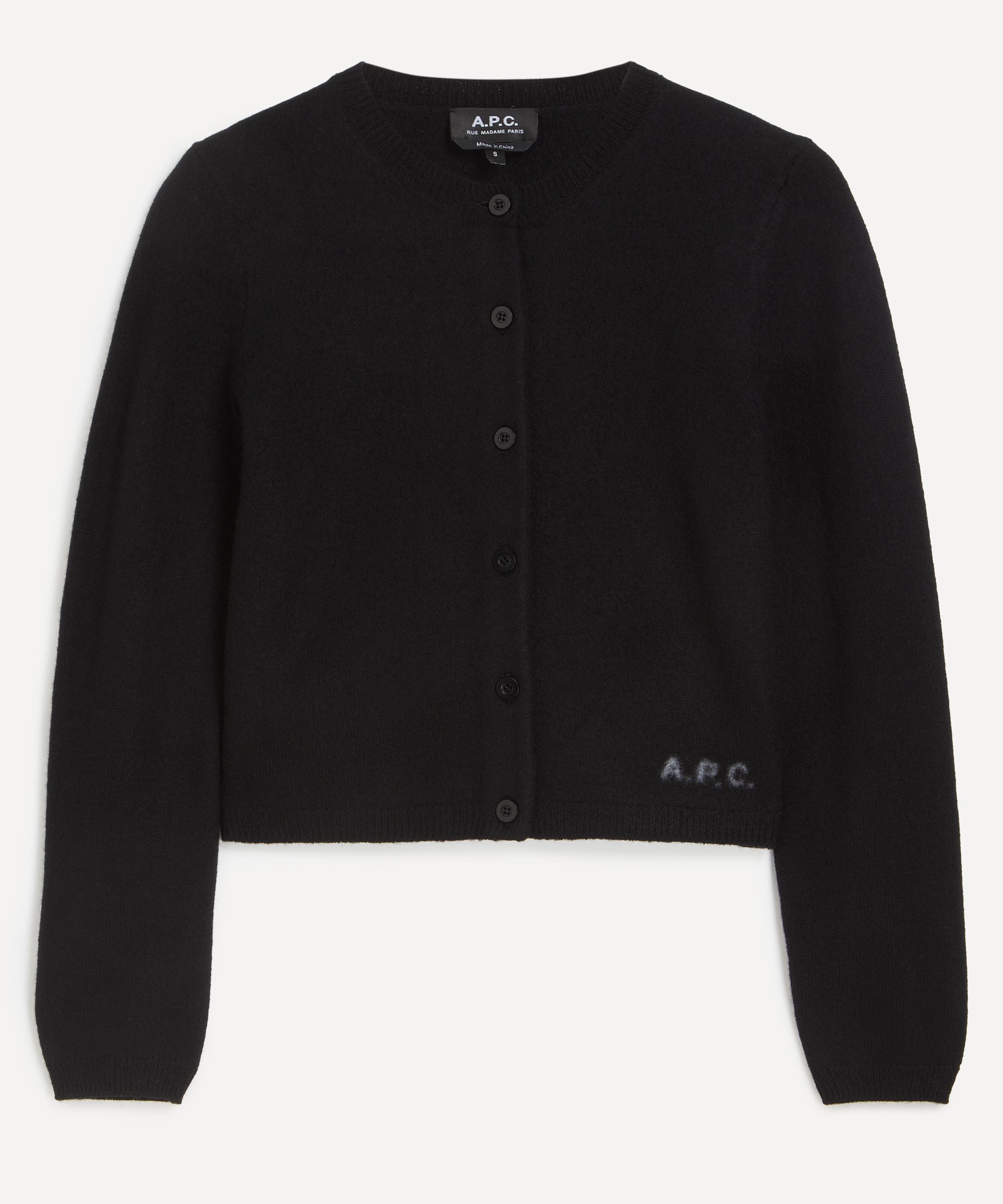 A.P.C. - Mila Black Merino Wool Cardigan image number 0