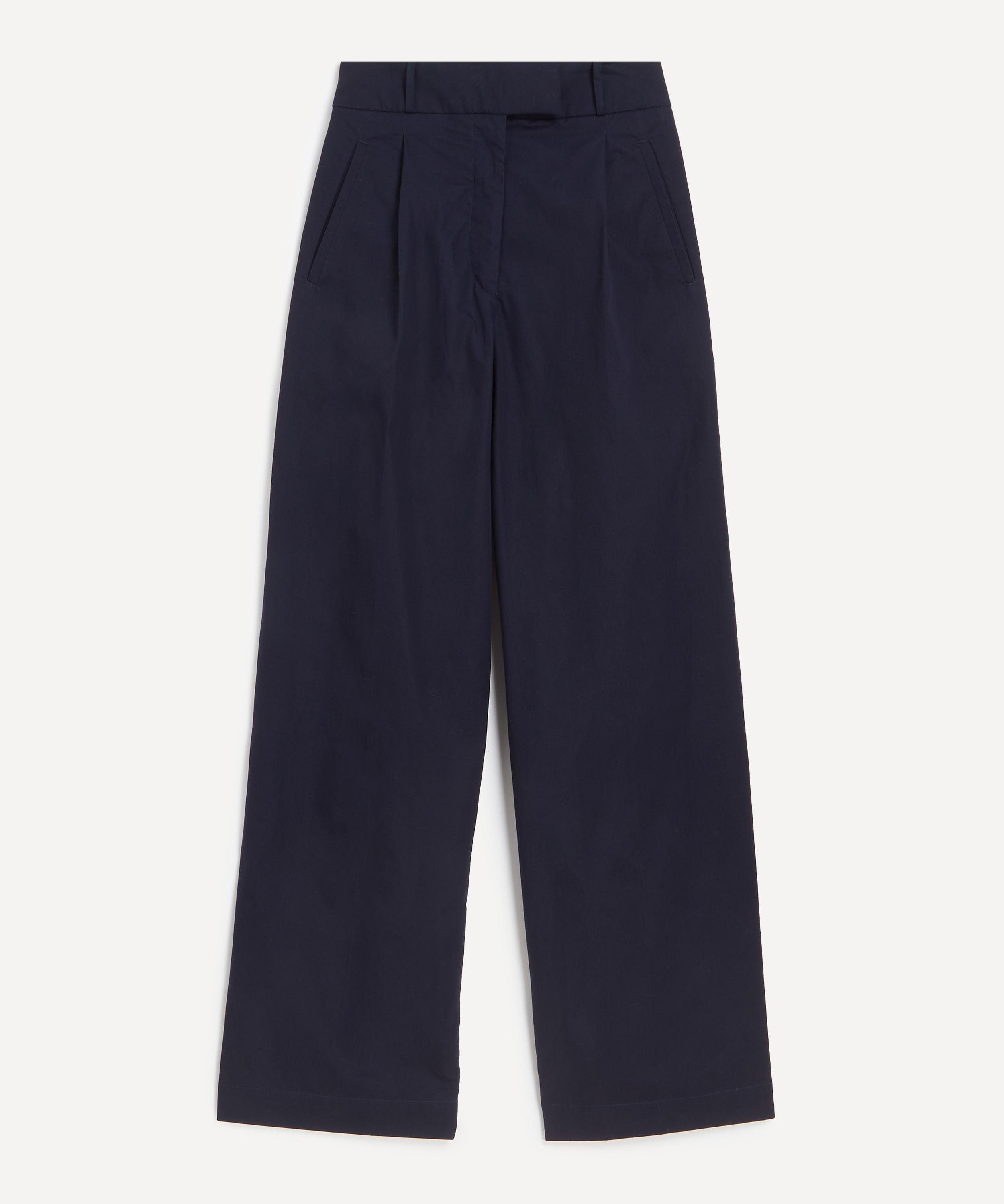 A.P.C. - Veronica Dark Navy Loose Chino Trousers image number 0