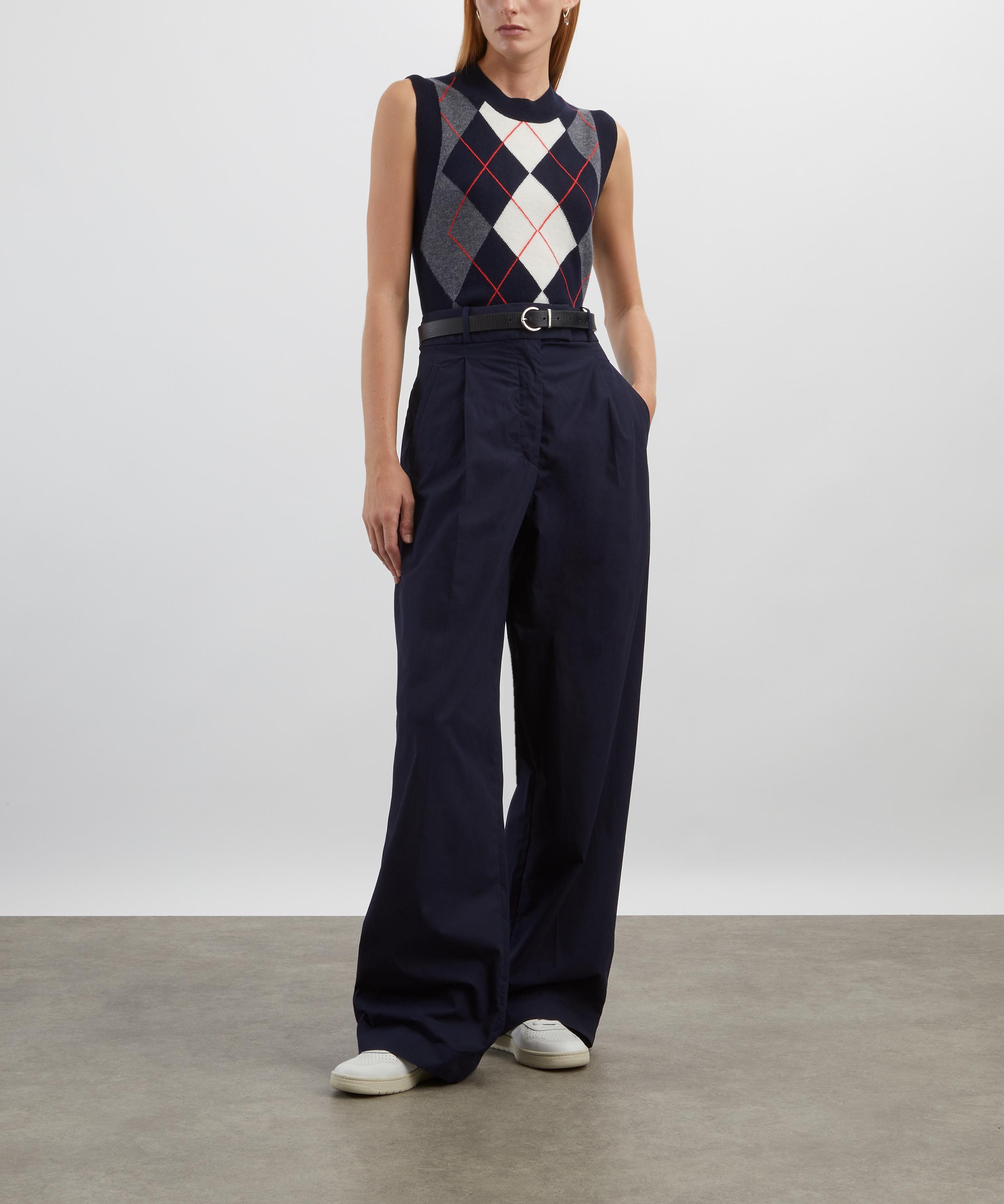 A.P.C. - Veronica Dark Navy Loose Chino Trousers image number 1