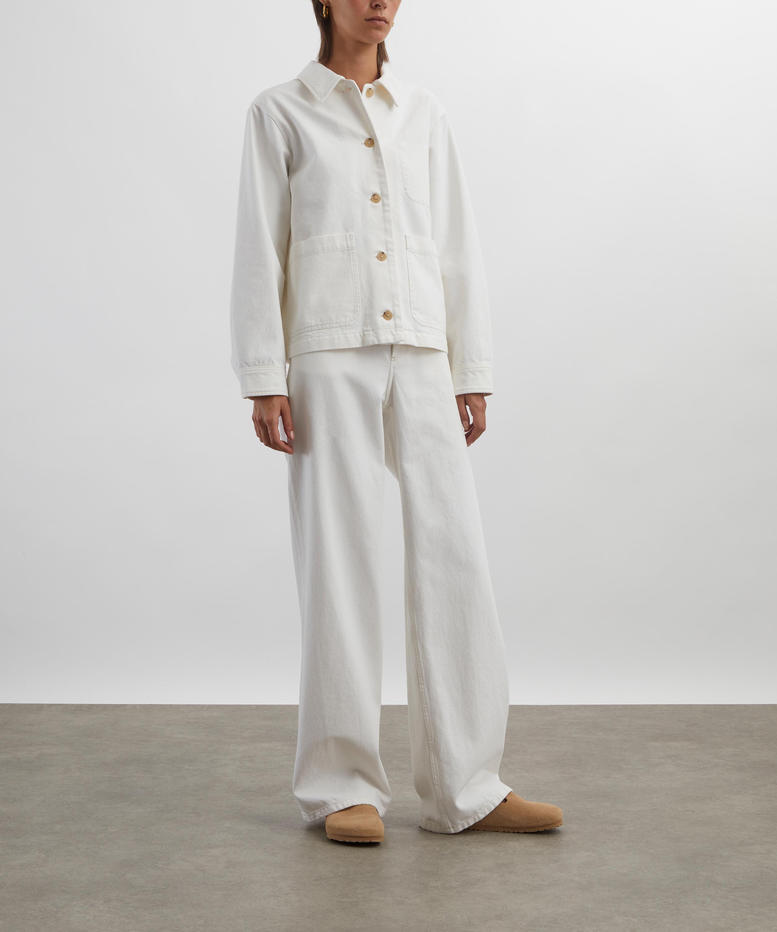A.P.C. - Off-White Elisabeth Wide-Leg Jeans image number 1