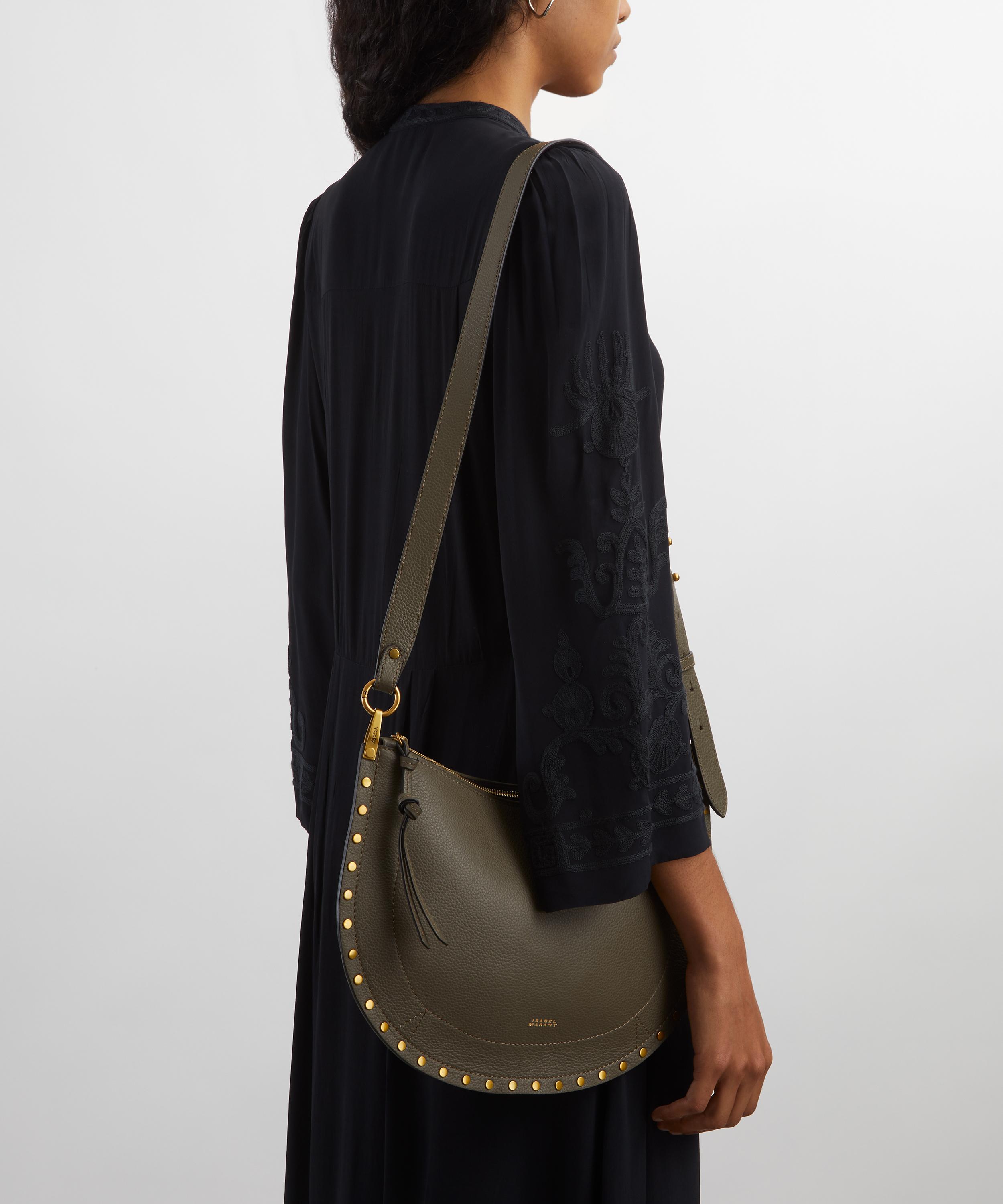 Isabel Marant - Oksan Soft Zip Leather Crossbody Bag image number 6