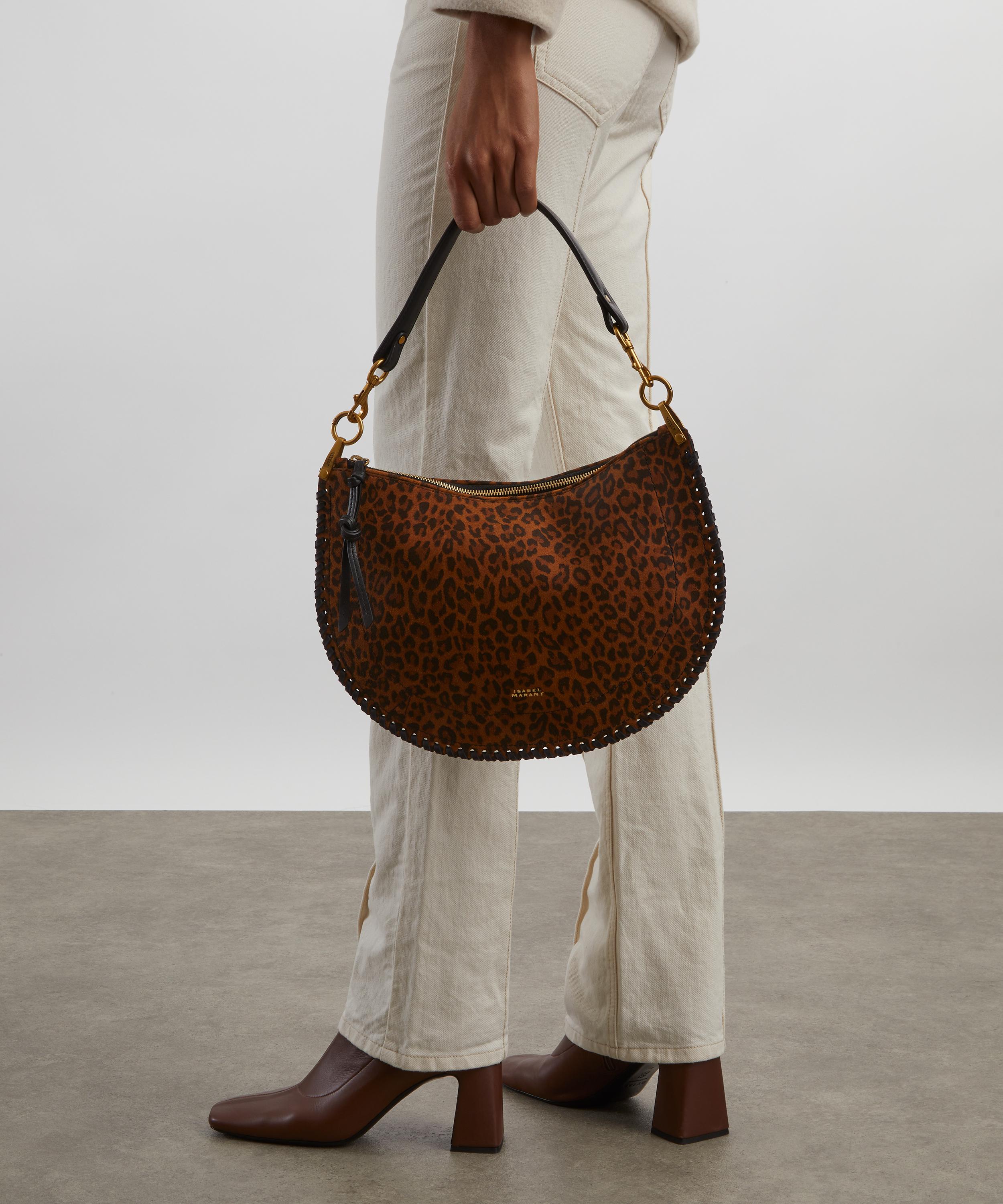 Isabel Marant - Oksan Soft Zip Leopard Print Leather Crossbody Bag