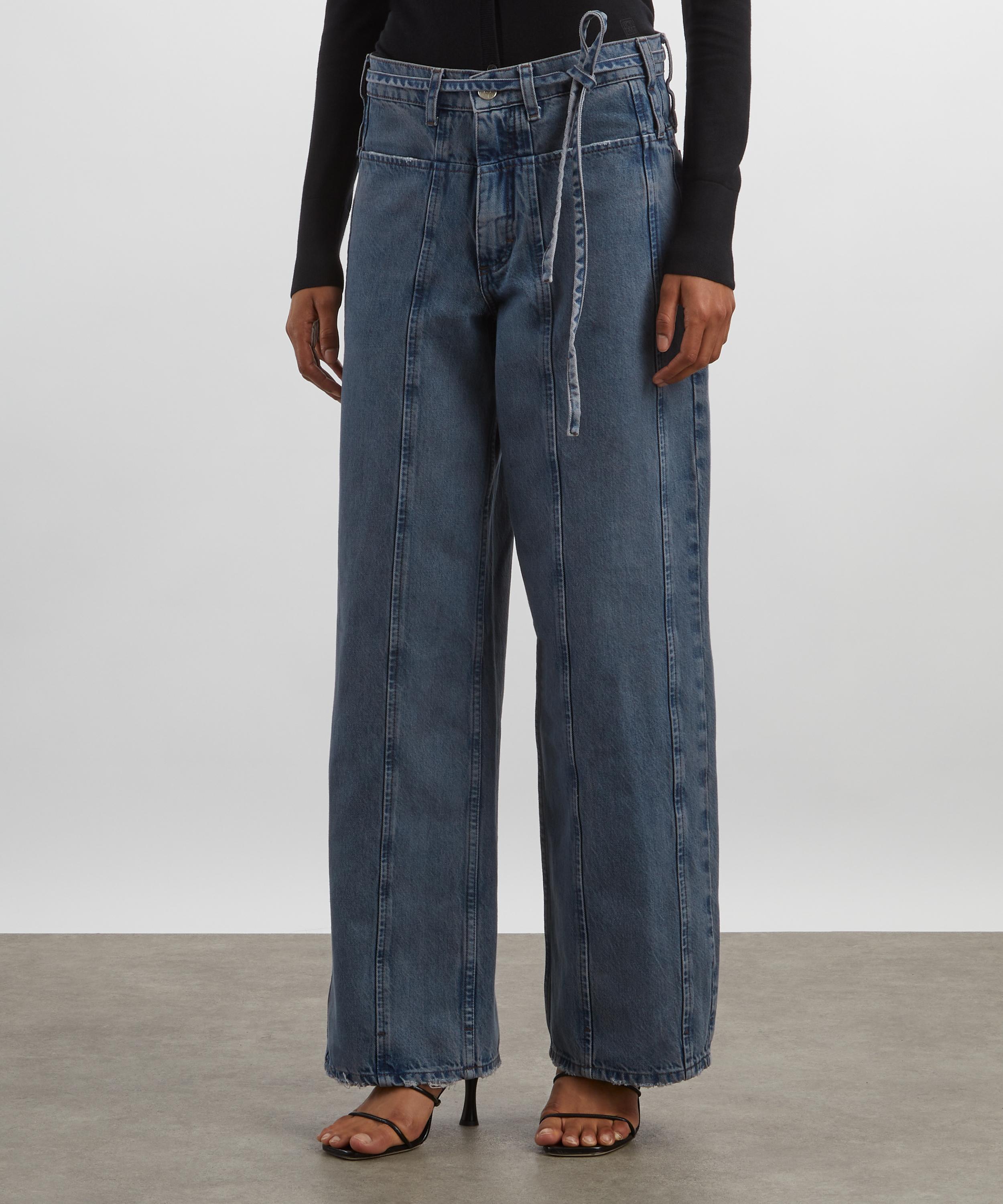 DALA - Tie Front Sling Worn Ink Jeans image number 2