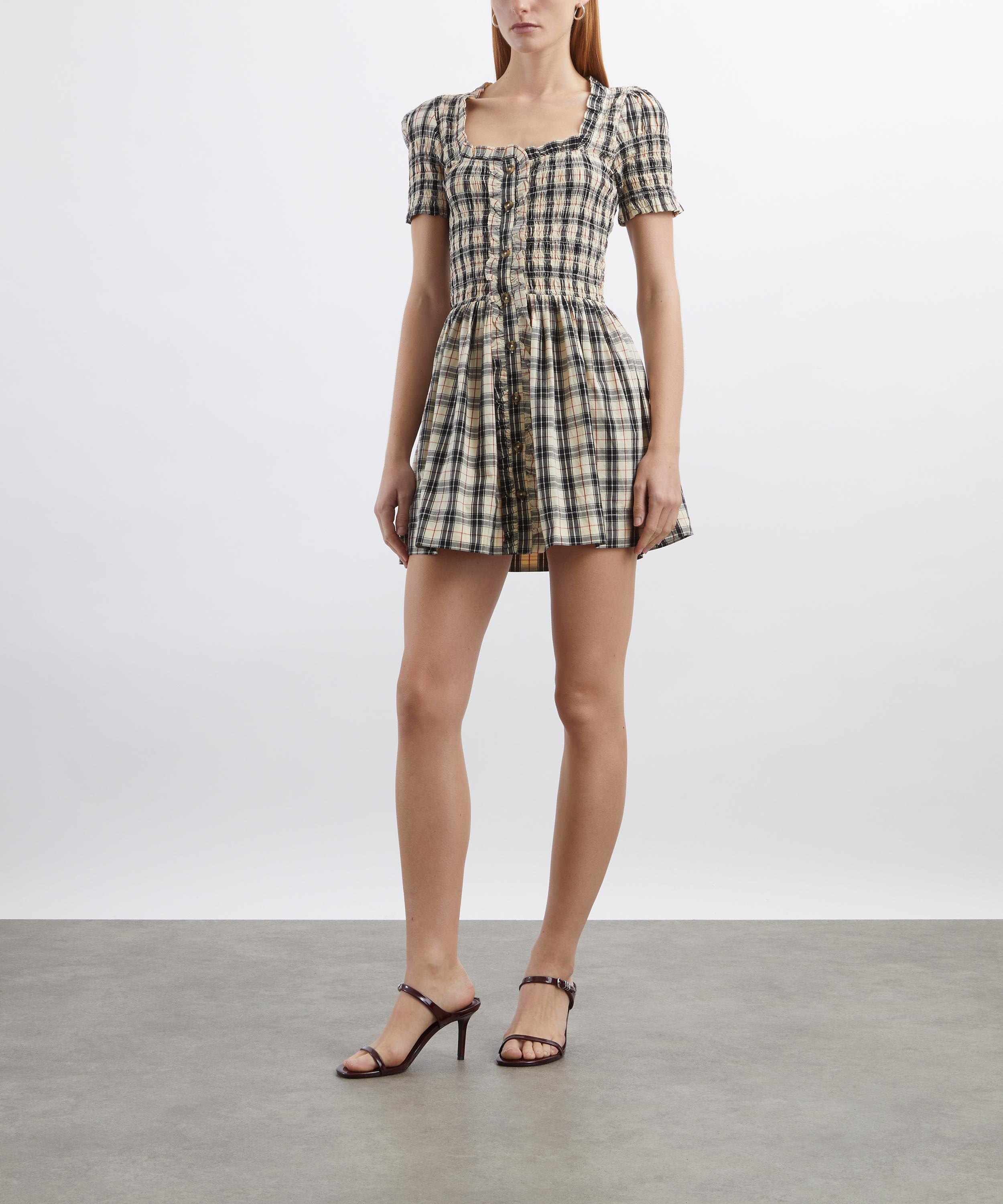 Damson Madder - Mansi Butter Check Mini Dress image number 1