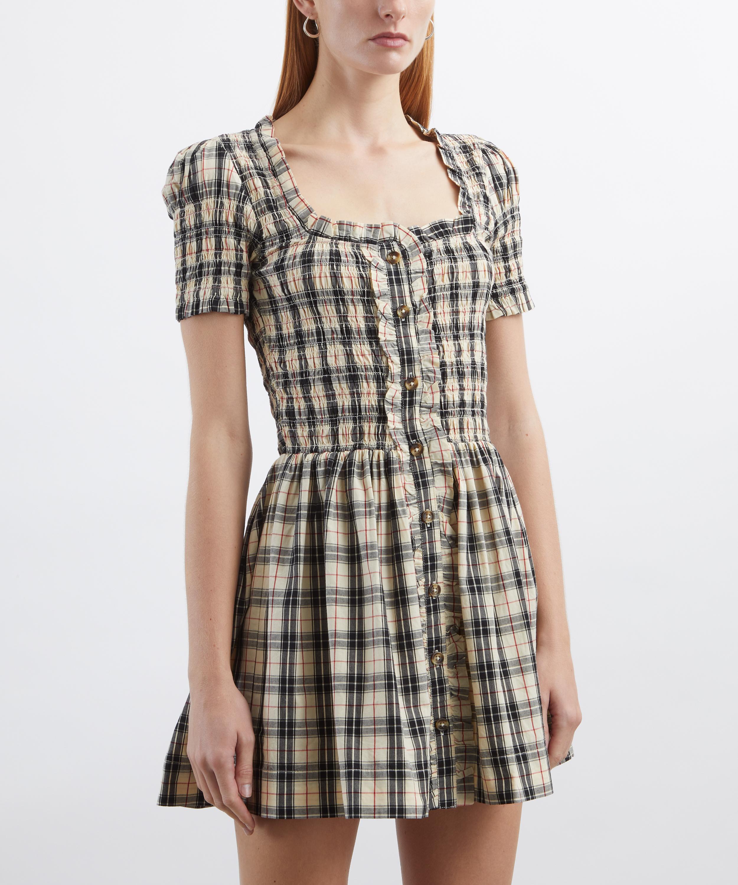 Damson Madder - Mansi Butter Check Mini Dress image number 2