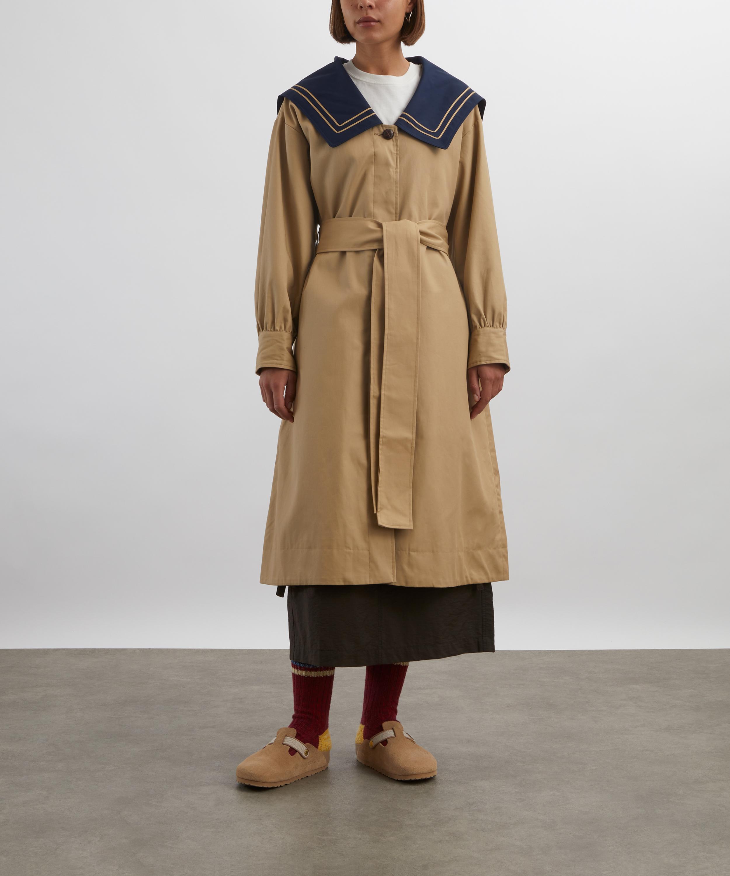 Damson Madder - Ella Navy Tan Trench Coat image number 2