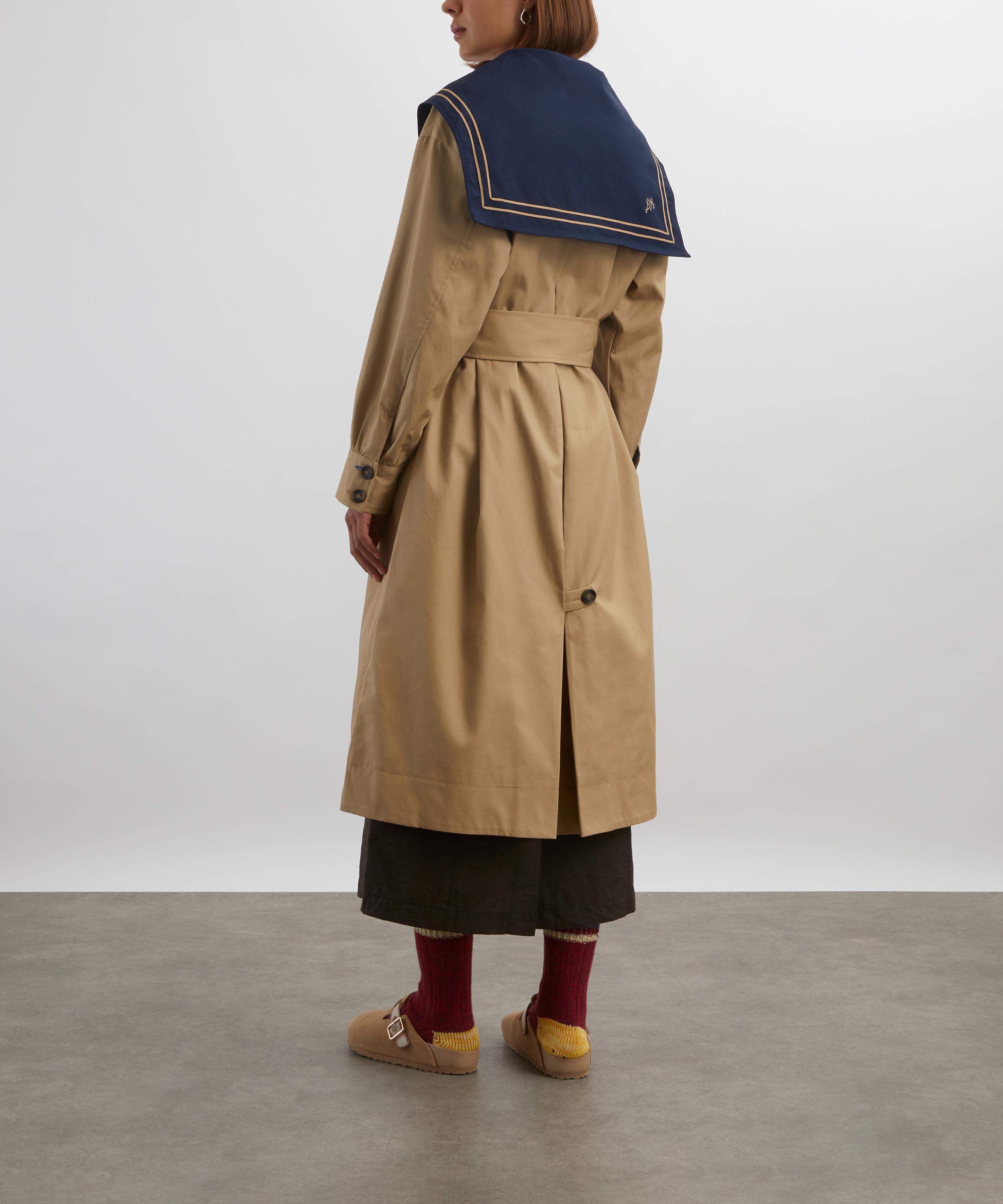 Damson Madder - Ella Navy Tan Trench Coat image number 3