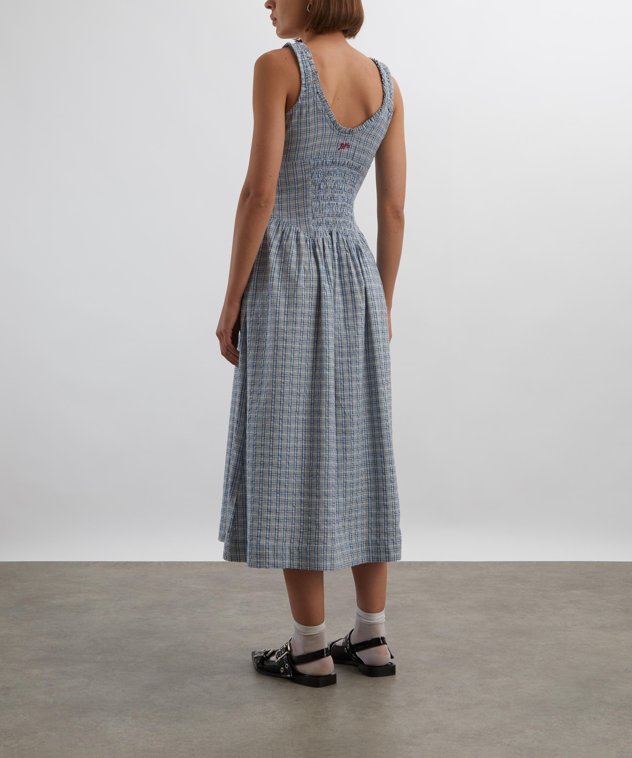 Damson Madder - Mallory Cloudy Check Midi Dress image number 3