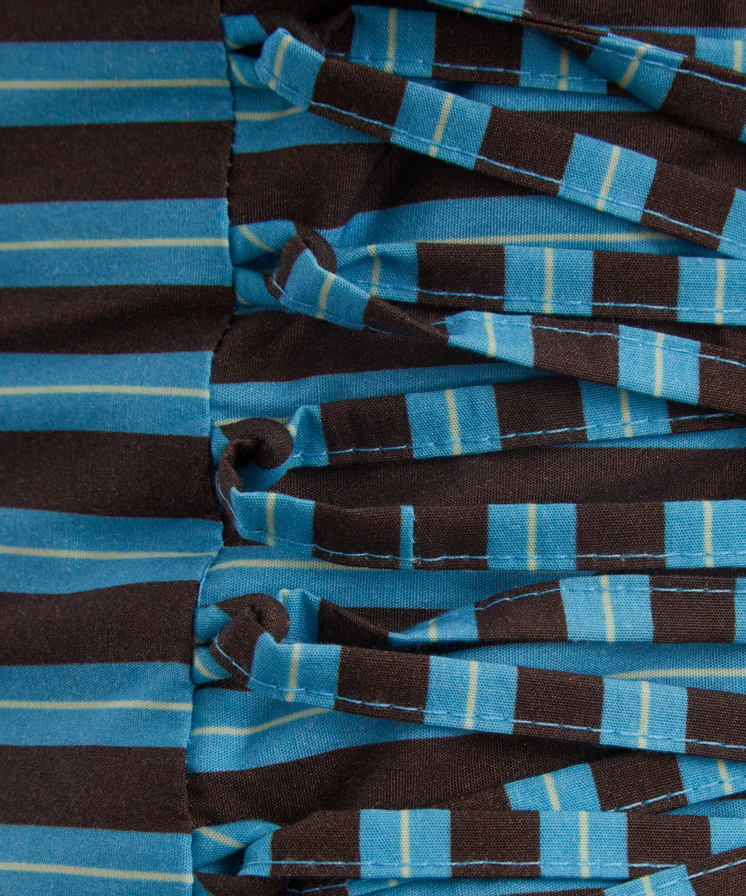 Damson Madder - Angelica Blue-Choc Stripe Midi Dress image number 4